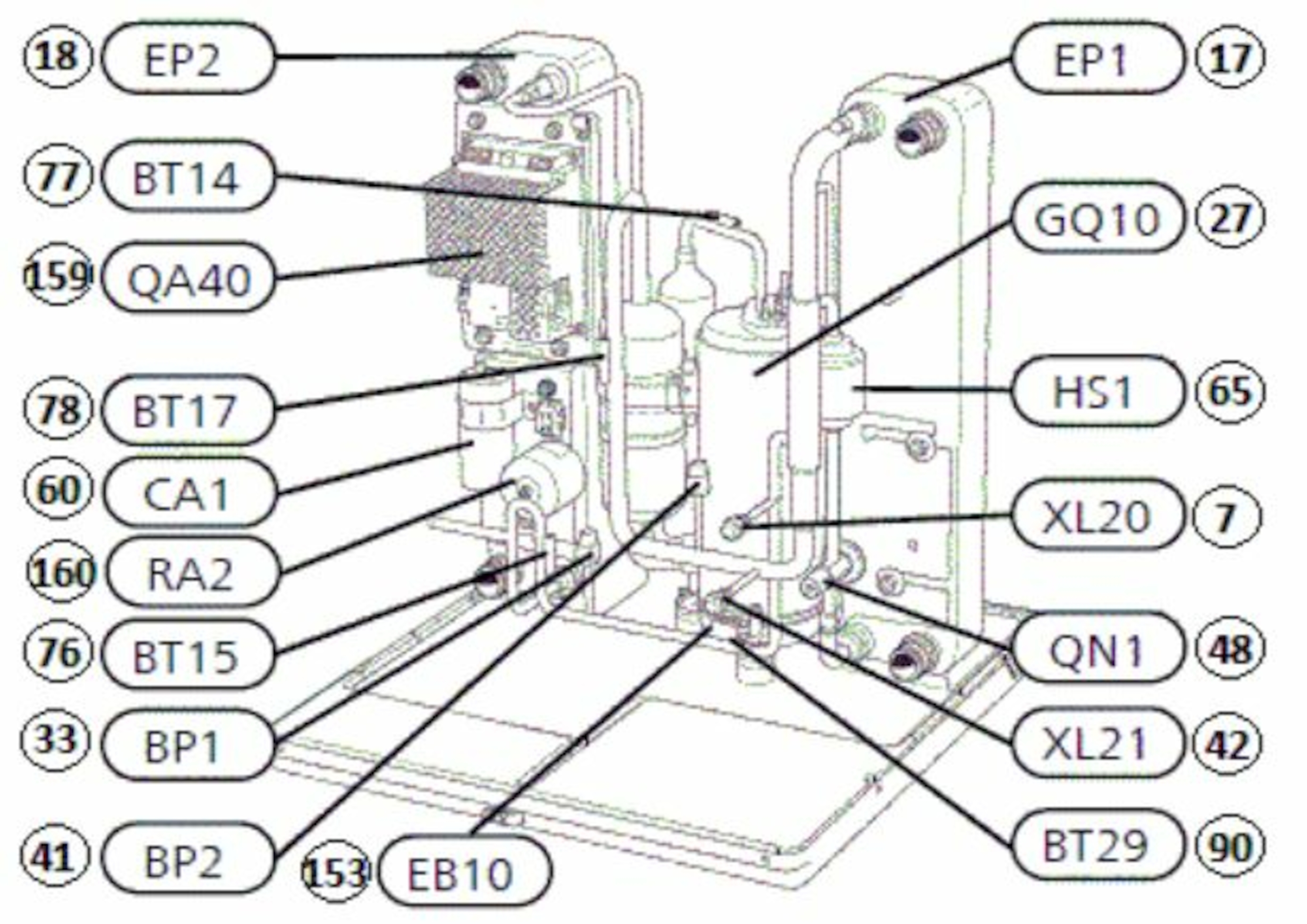 F1255-6 R EM Inverter, 3~ 230 V, v&#230;ske-vann varmepumpe