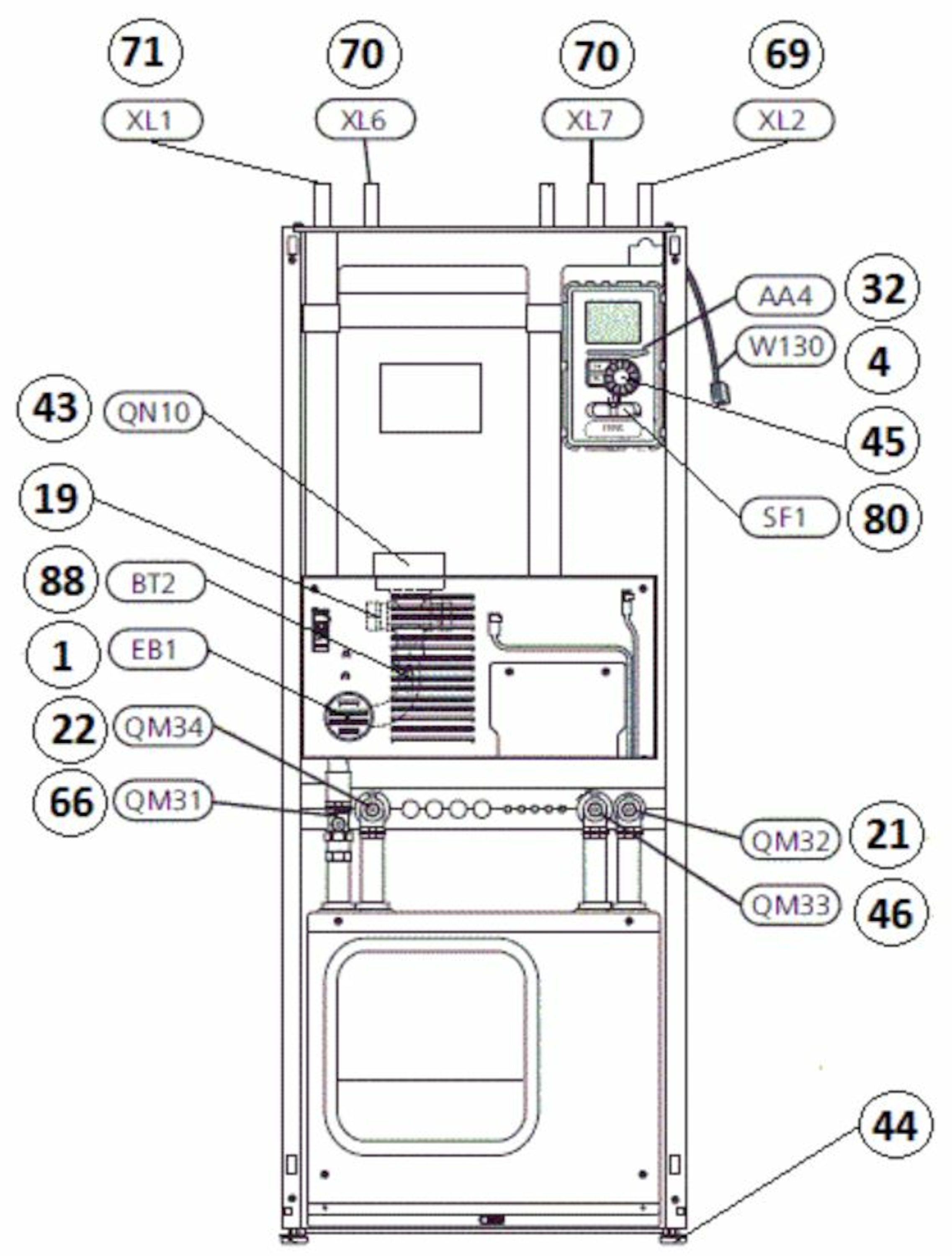 F1155-6 EM Inverter, 3~ 400 V, v&#230;ske-vann varmepumpe
