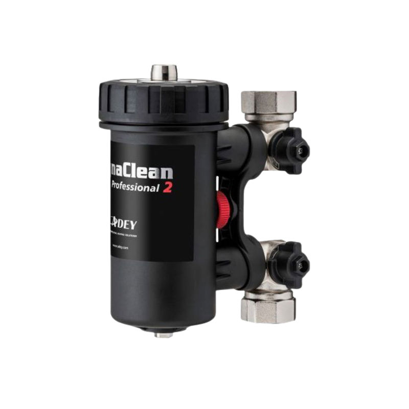 Vannfilter MC Professional 2, m/ magnetstav og stengeventiler, 1" innv. gjenger