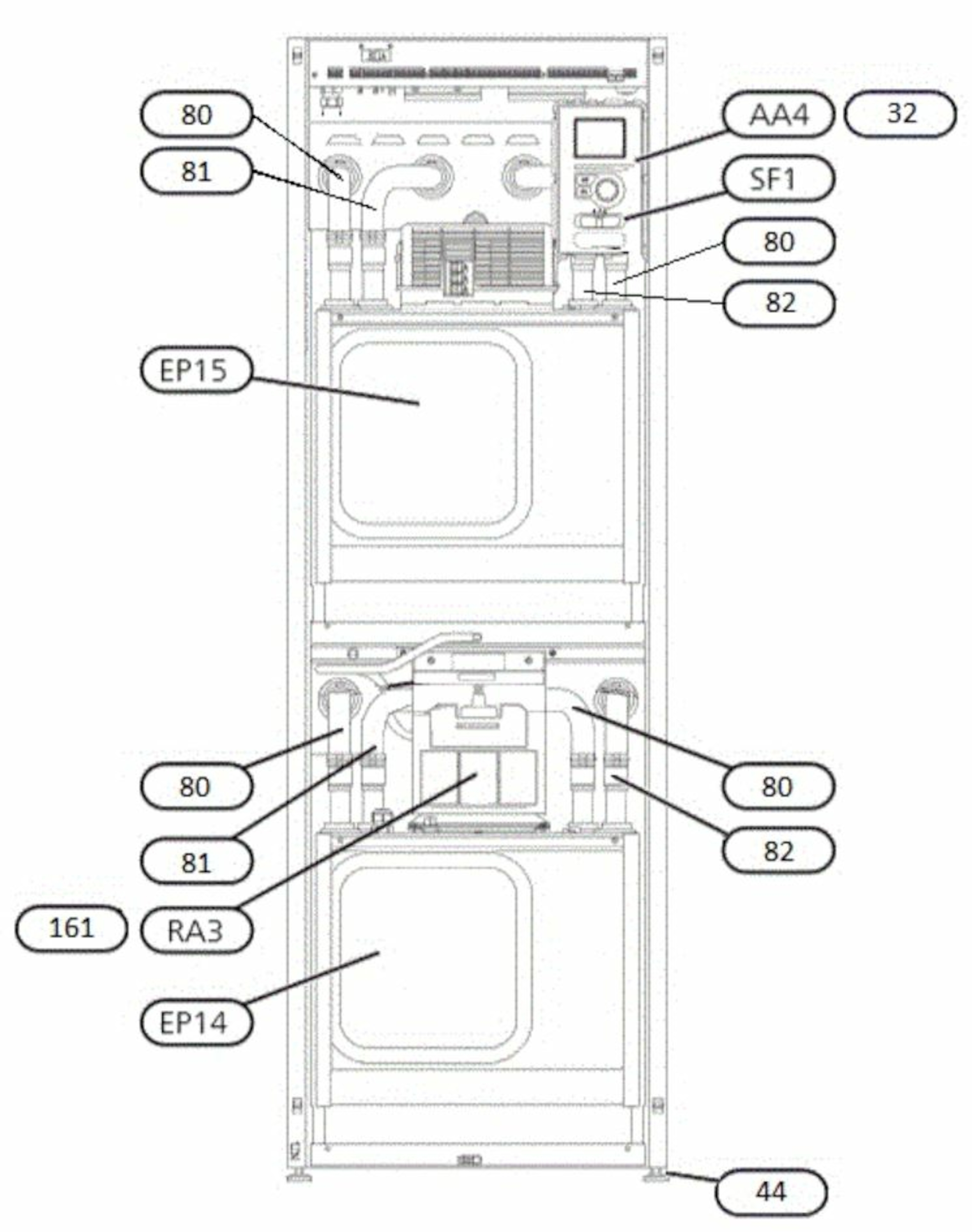 F1355-28 Inverter, 3~ 400 V v&#230;ske-vann varmepumpe