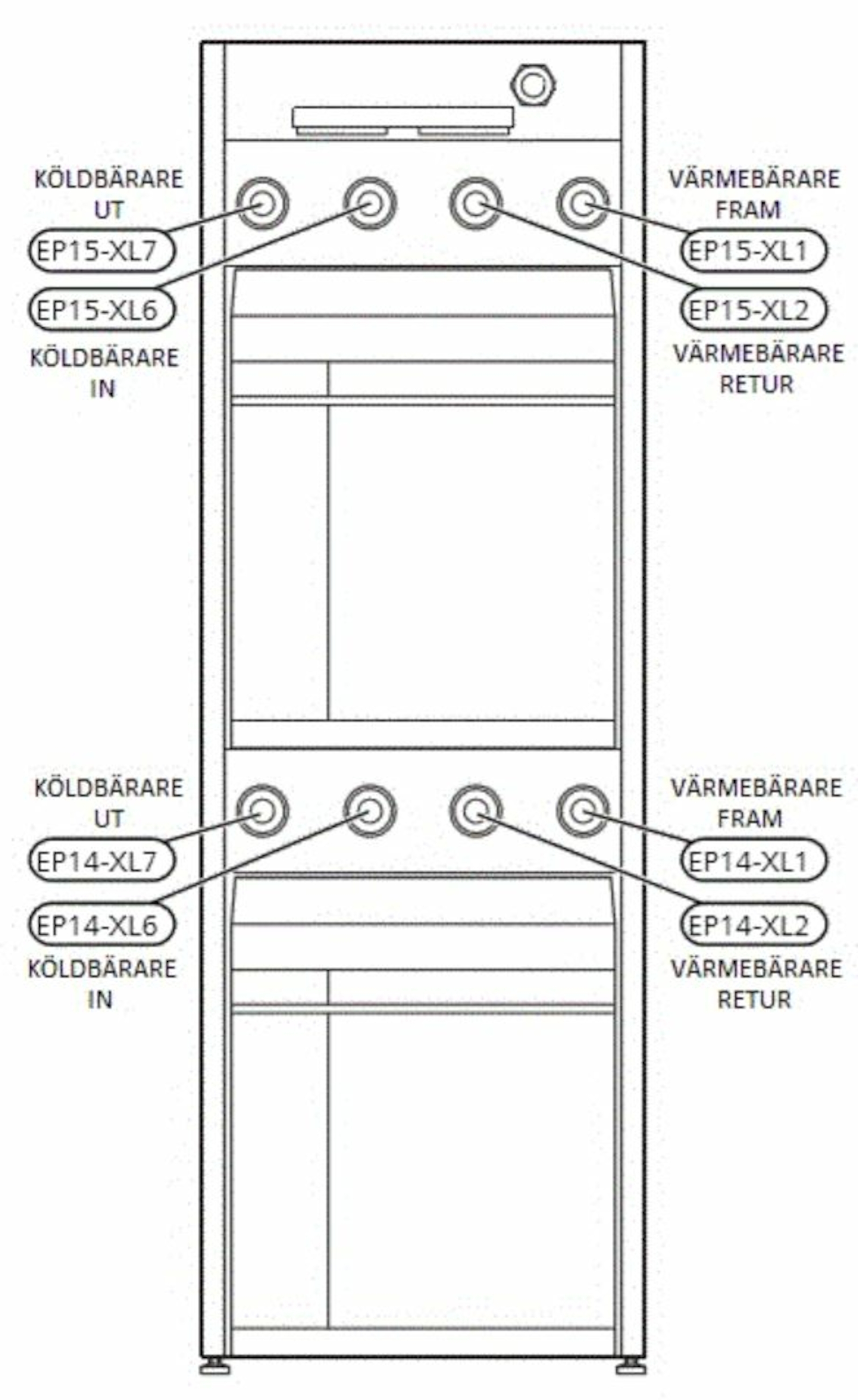 F1355-28 Inverter, 3~ 400 V v&#230;ske-vann varmepumpe