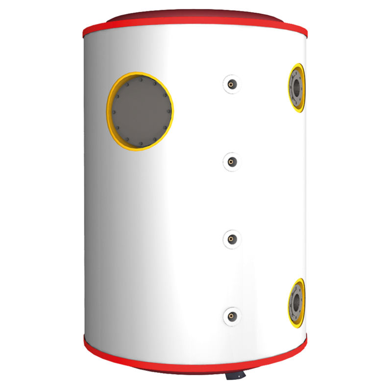 AKHS 2000-LK60 F akkumulatortank m/forvarm.spiral, 4 x DN100 flens, 4 bar