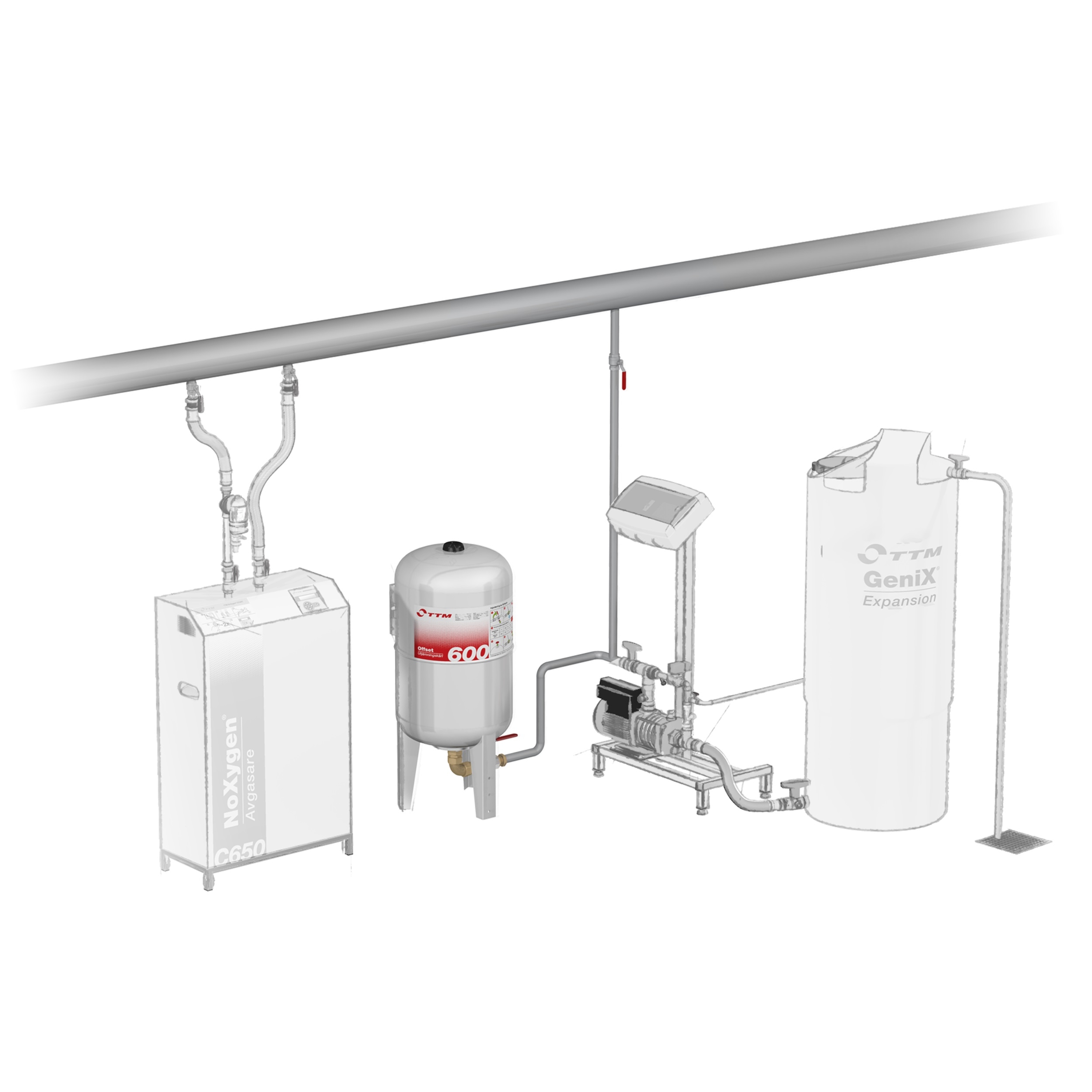 OFFSET utjevningskar, 50 liter