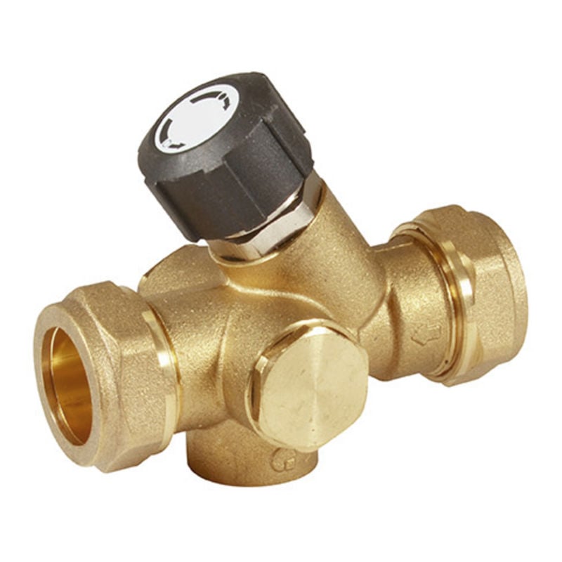 Ventilrør 4177 med tilbakeslag- og stengeventil, 22 mm klemringskobling