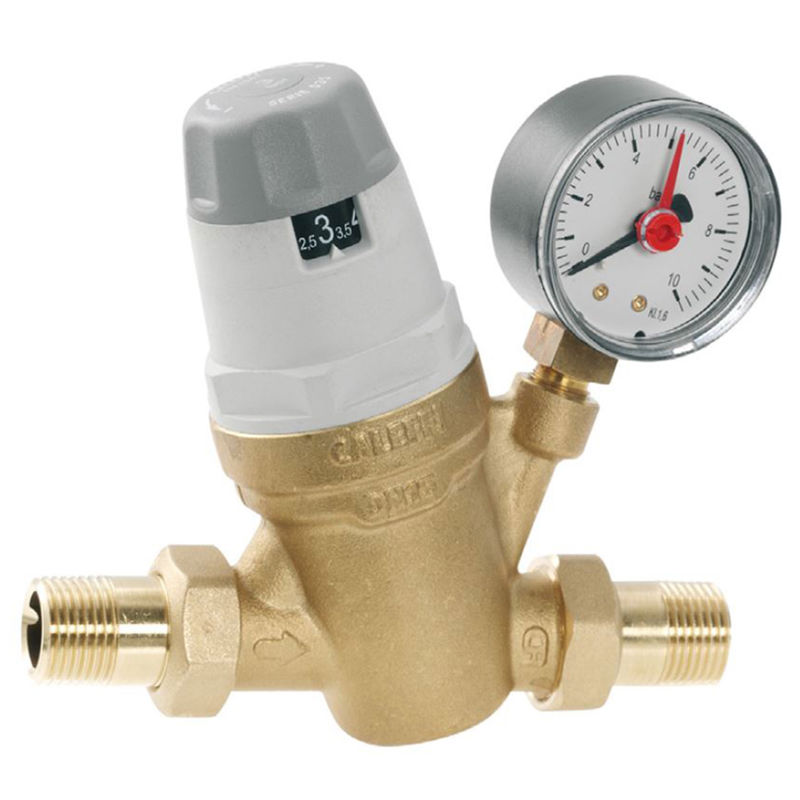 Trykkreduksjonsventil 3140 m/manometer 0-6 bar, 3/4" utv. gjenger