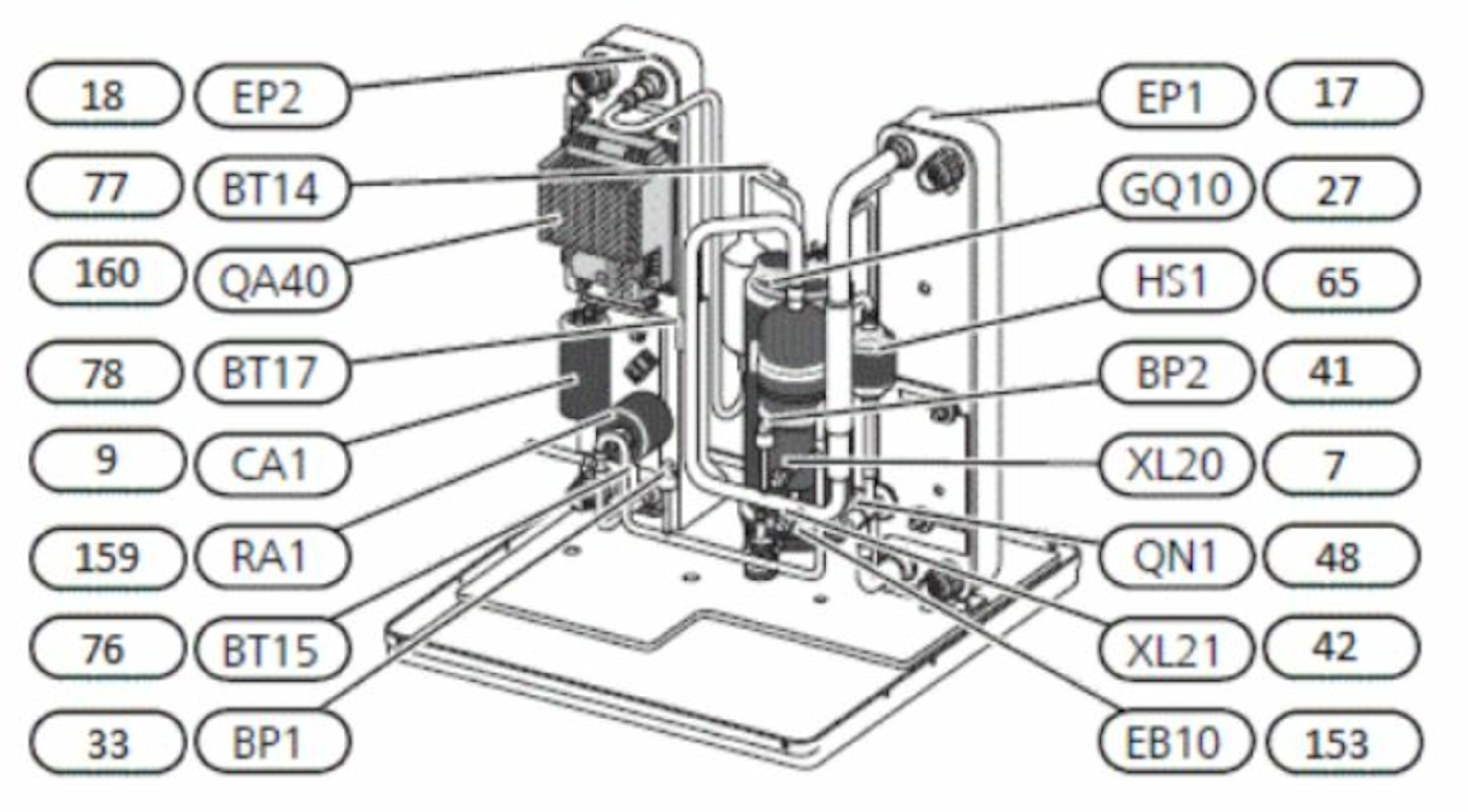 S1155-6 EM Inverter, 3~ 230 V, v&#230;ske-vann varmepumpe