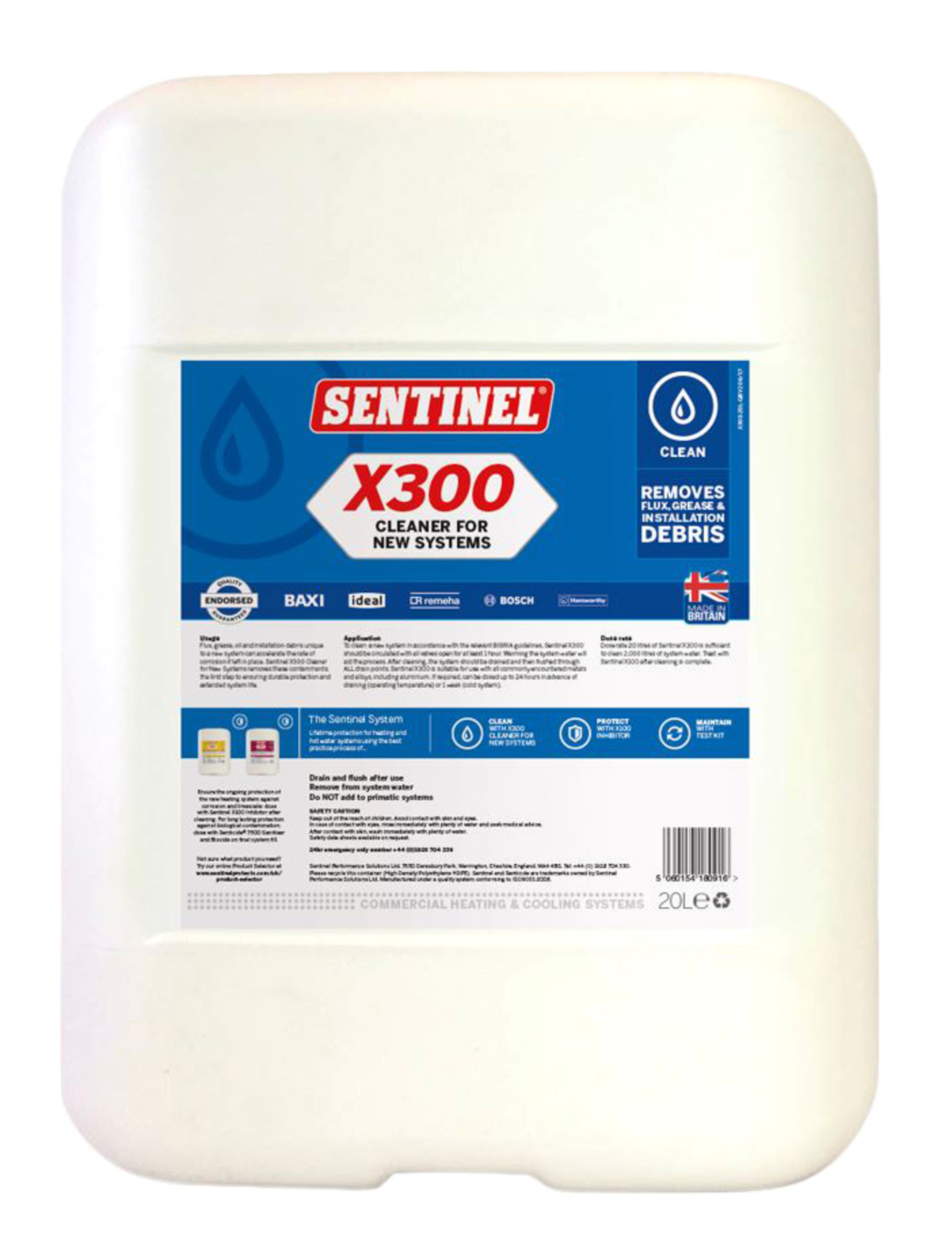X300 New Boiler Cleaner, 20 liter