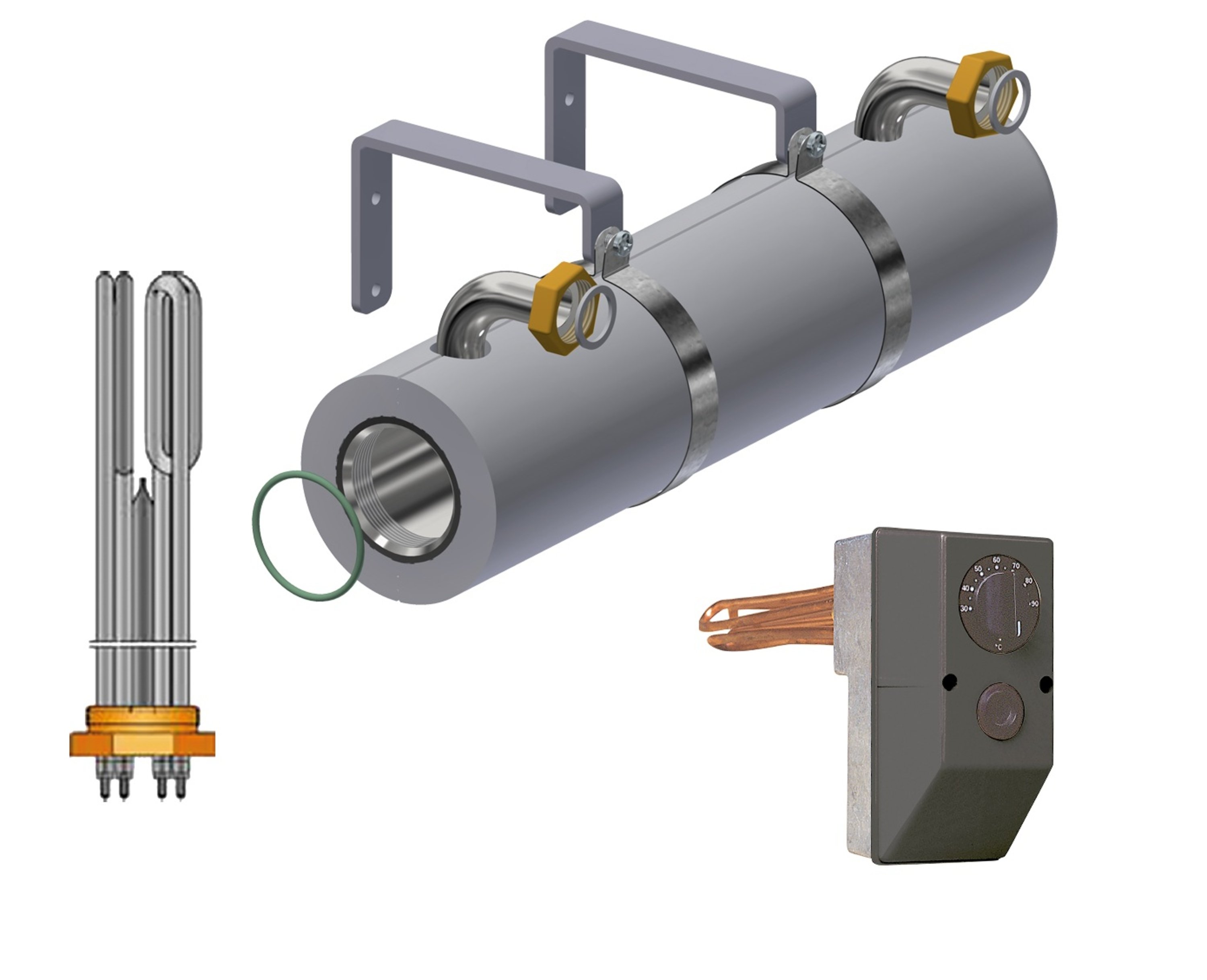 Elkassett 6 kW, med beholder og koblingsboks