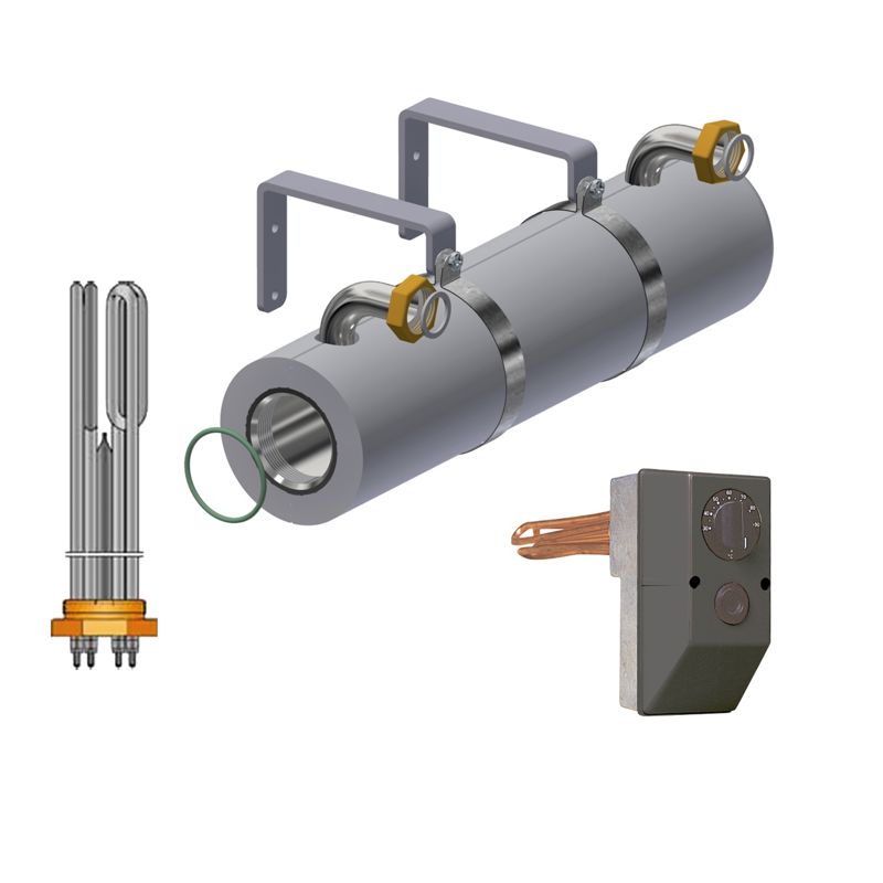 Elkassett 9 kW, med beholder og koblingsboks