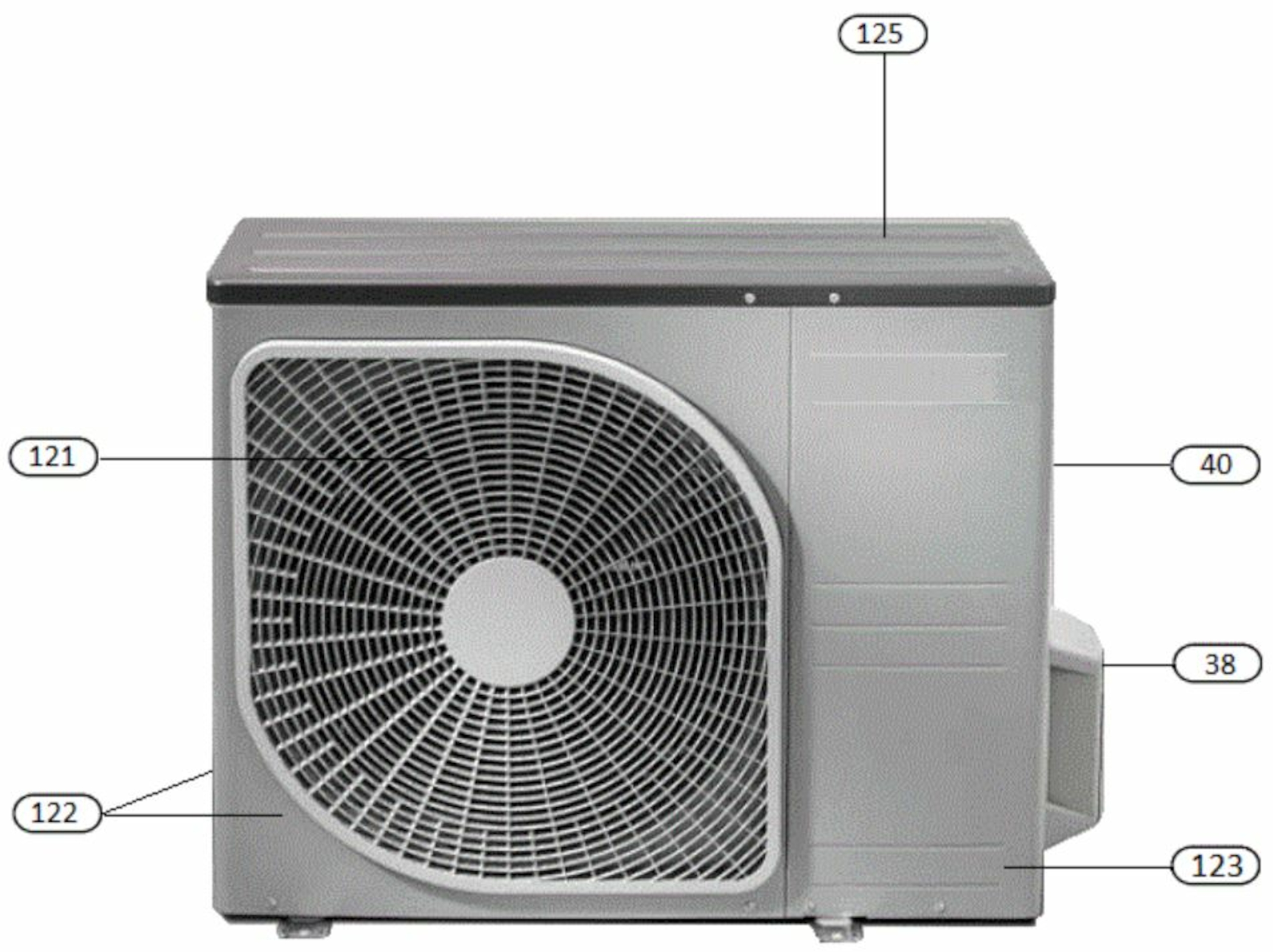AMS 20-6 Inverter, 1~ 230 V, luft-vann splitt varmepumpe utedel