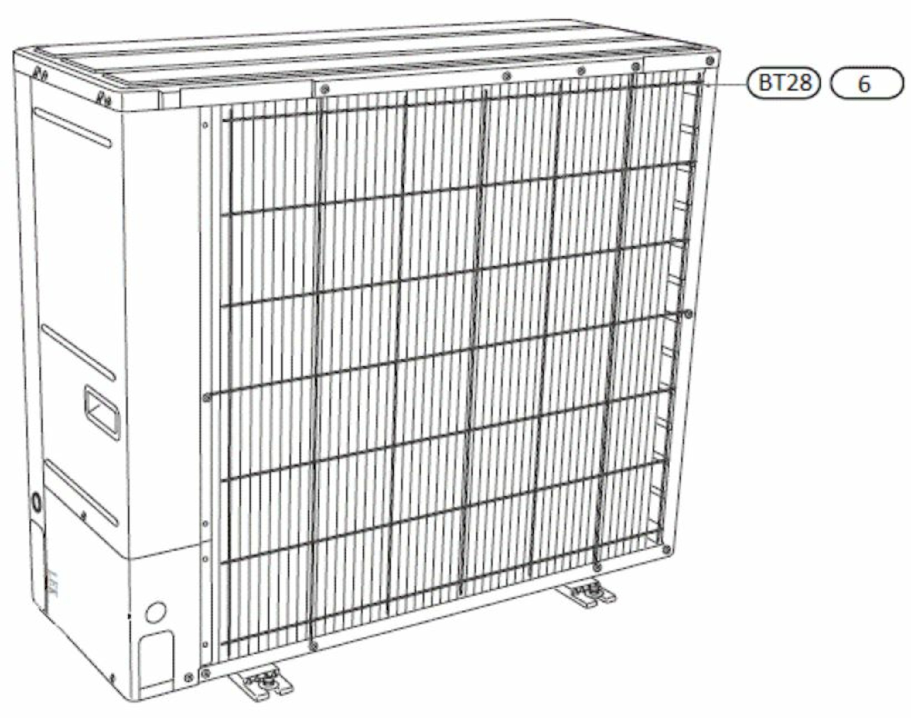 AMS 20-6 Inverter, 1~ 230 V, luft-vann splitt varmepumpe utedel