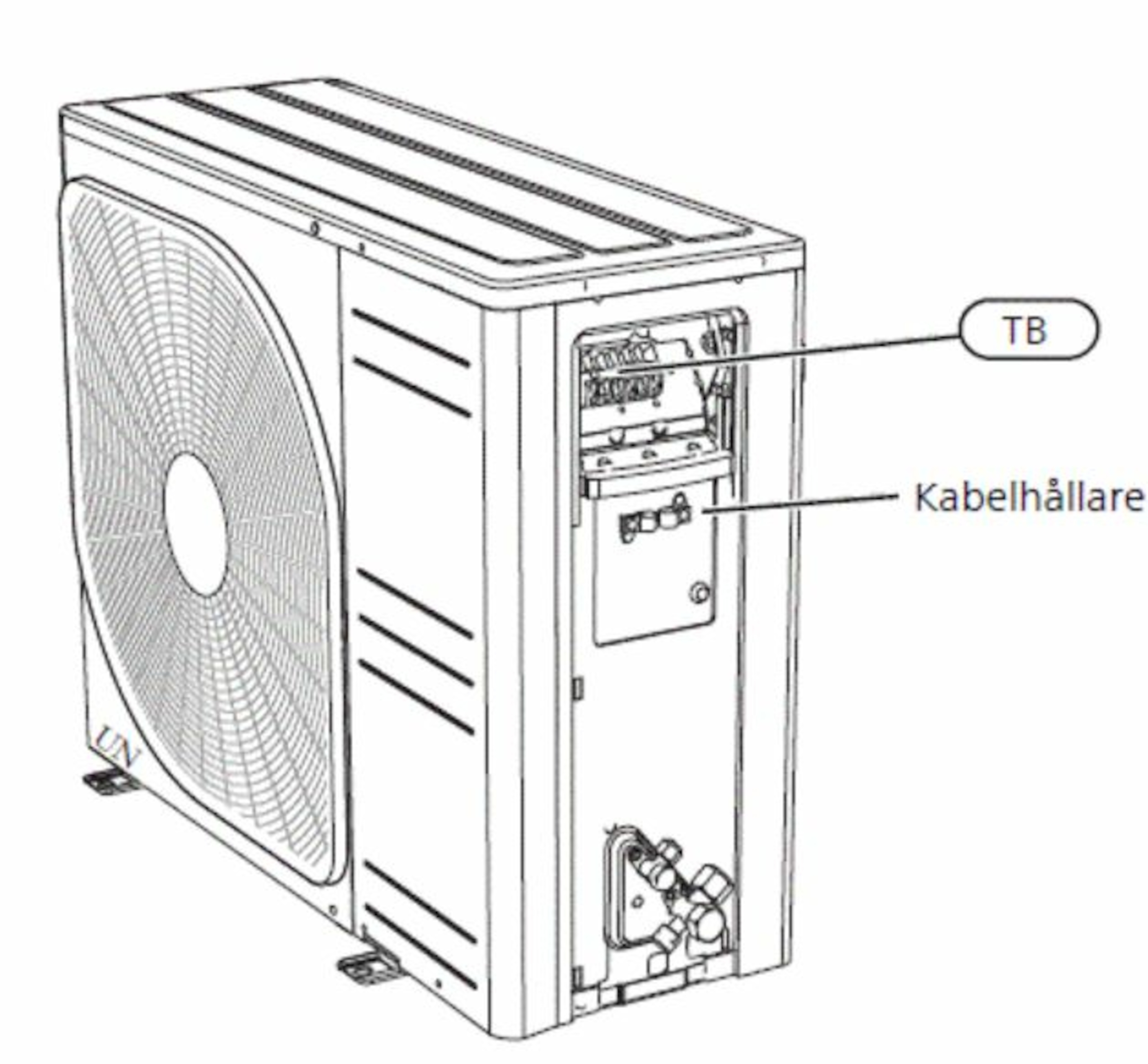 AMS 20-6 Inverter, 1~ 230 V, luft-vann splitt varmepumpe utedel