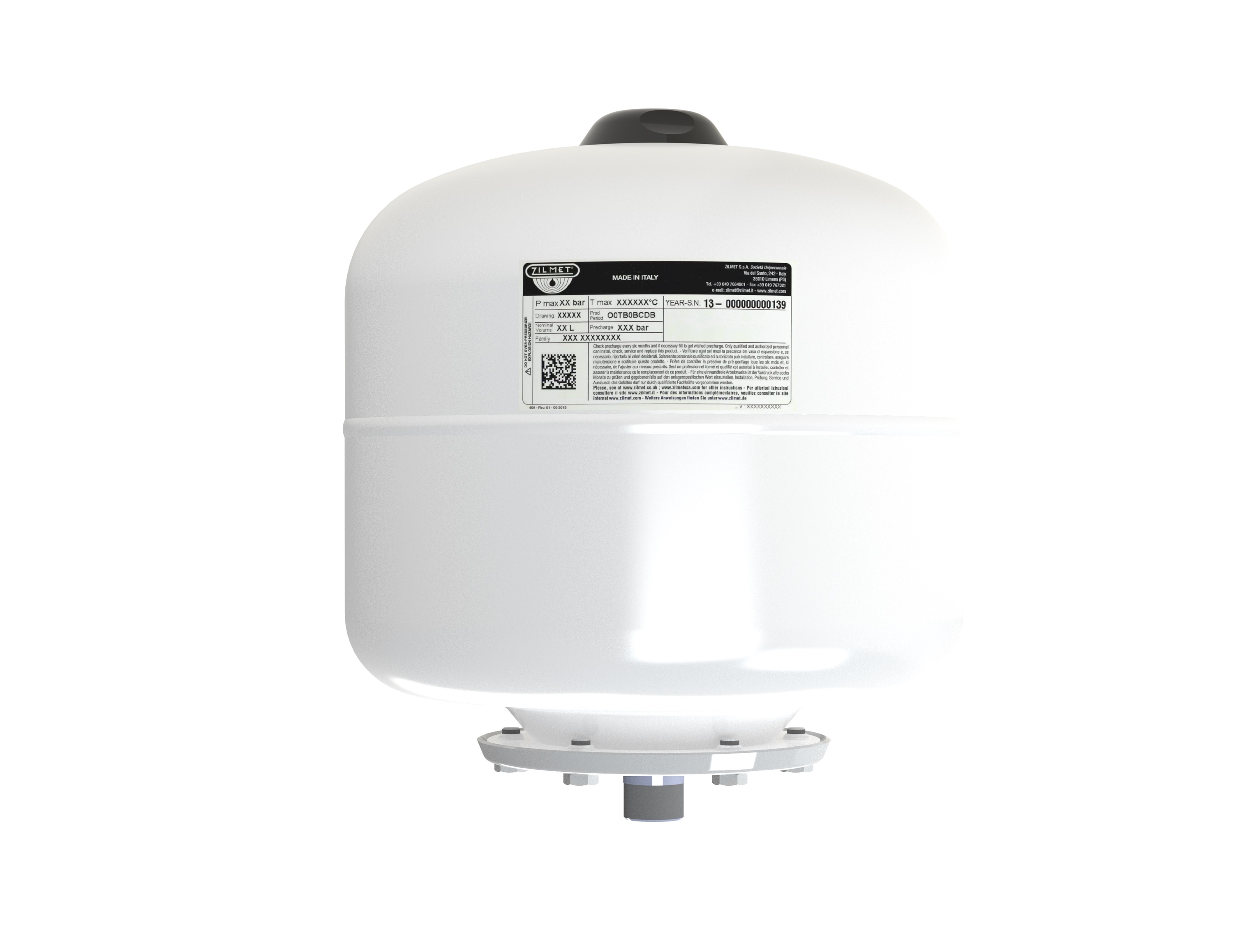 12 liter ekspansjonskar for tappevann, 10 bar