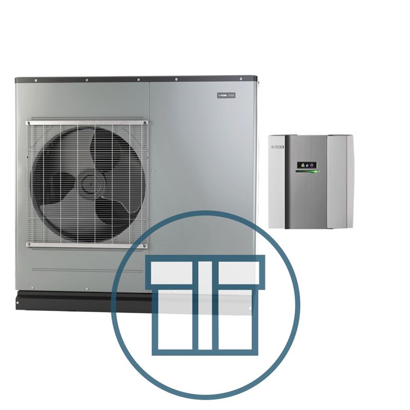 F2050-12 Inverter med SMO 40, 1~ 230 V systempakke luft-vann varmepumpe