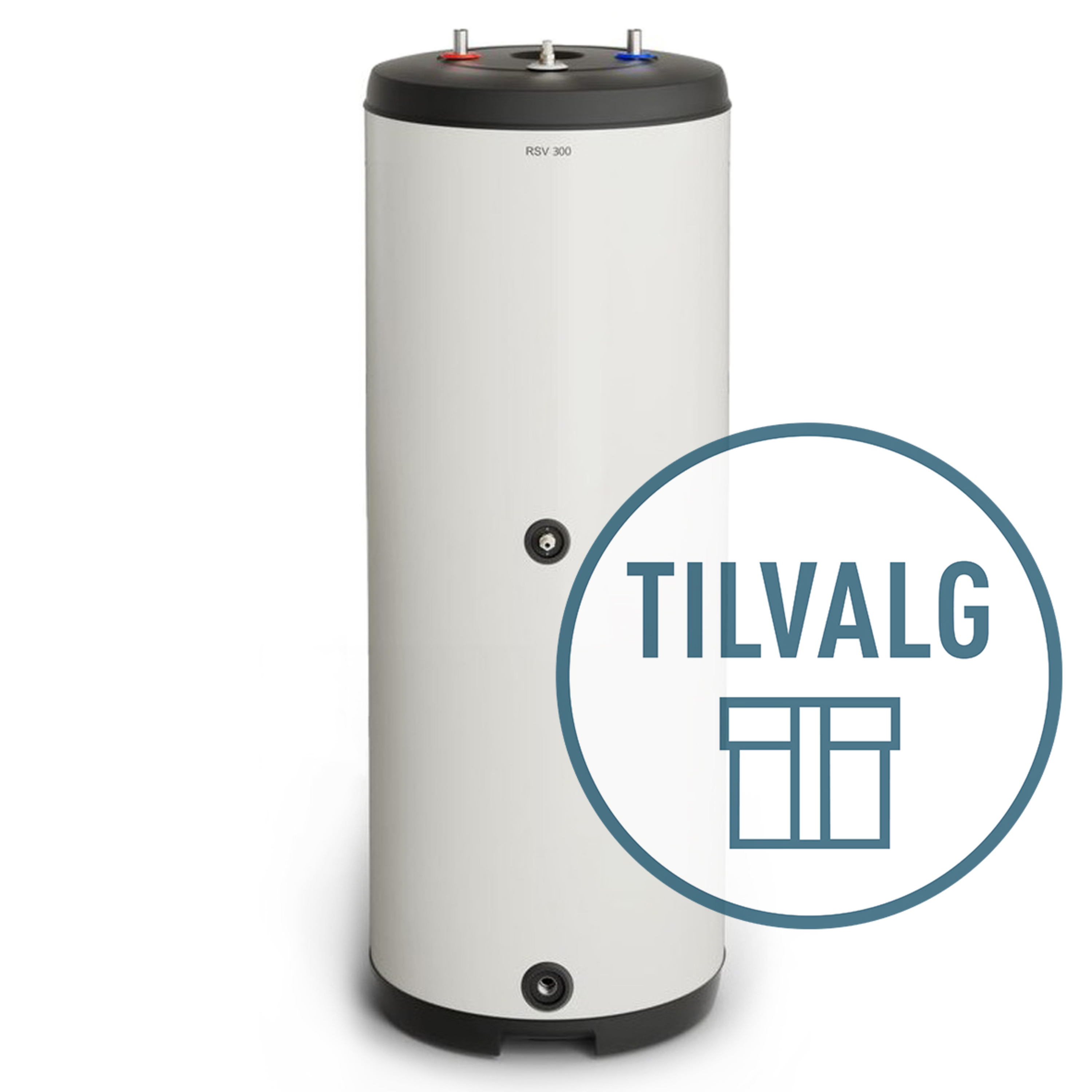 Tilvalgspakke varmtvann 300 liter, RSV 300 R, inkl. installasjonssett - for S/F 1155-6 og S1156-8