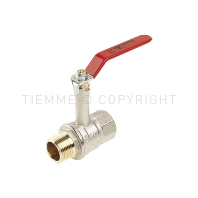 Kuleventil med høy hals og hendel, 1" ISO7 utv./innv. gjenger