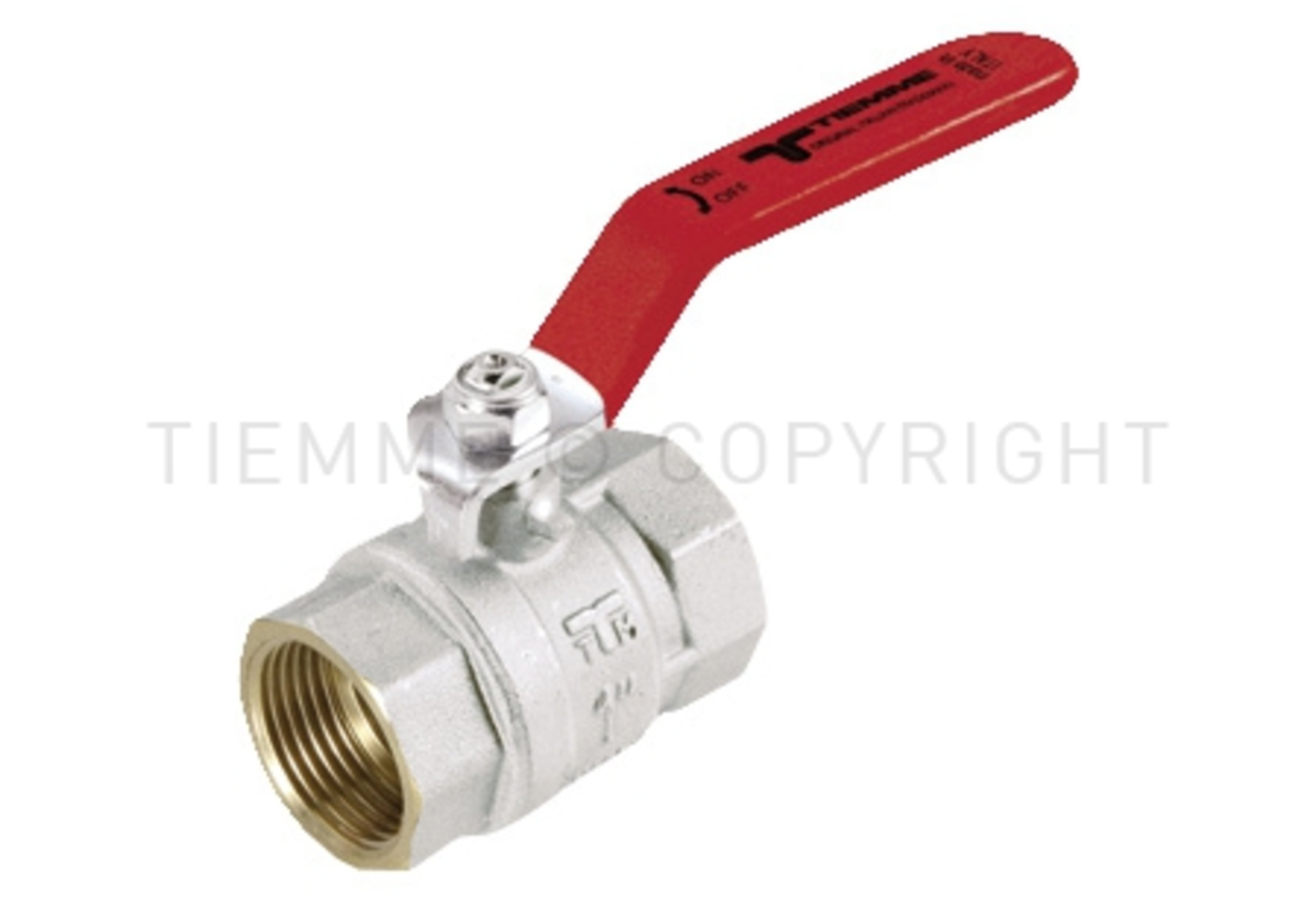 Kuleventil med hendel, 1/2" ISO228  innv. gjenger