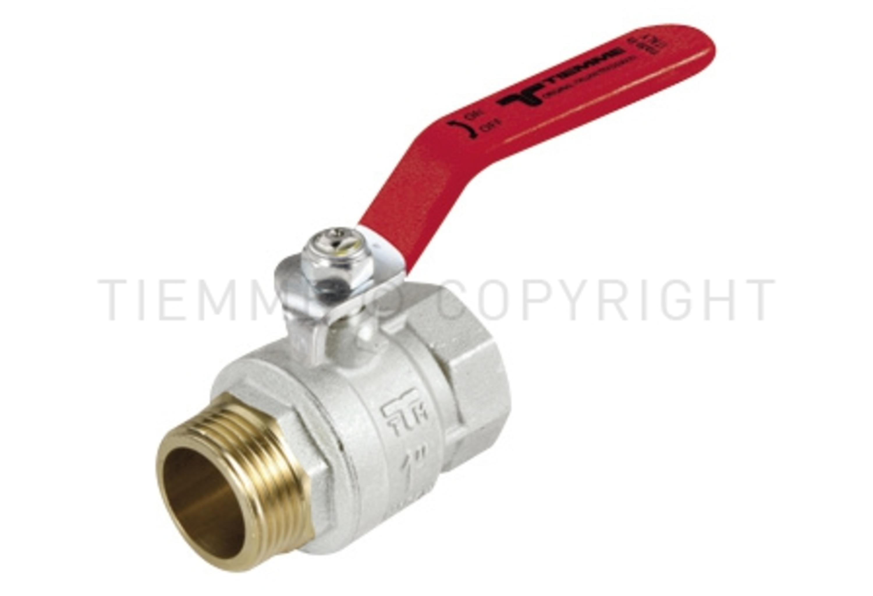 Kuleventil med hendel, 1" ISO228  utv./innv. gjenger