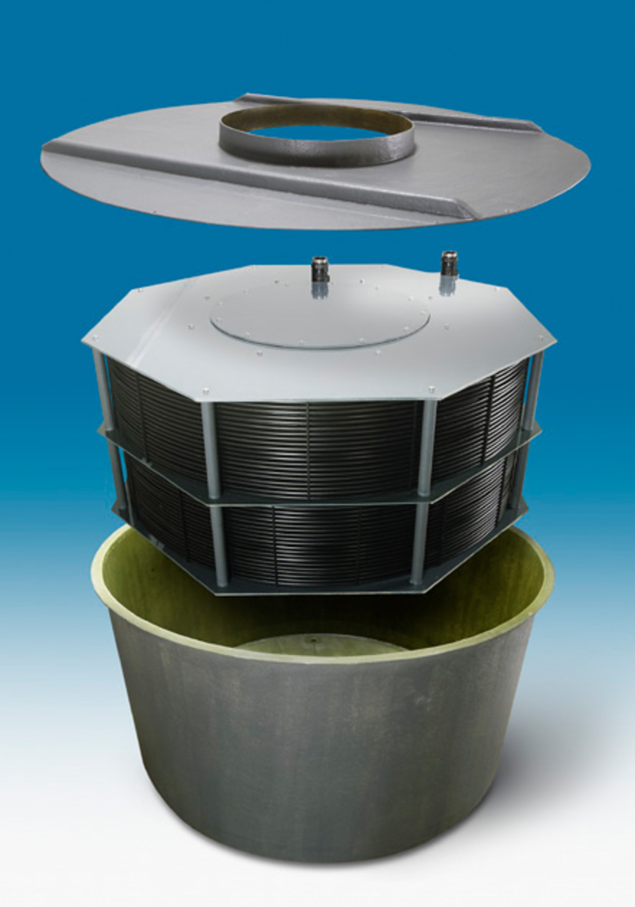 CWX-02 trommelkollektor, med PE basseng og lokk