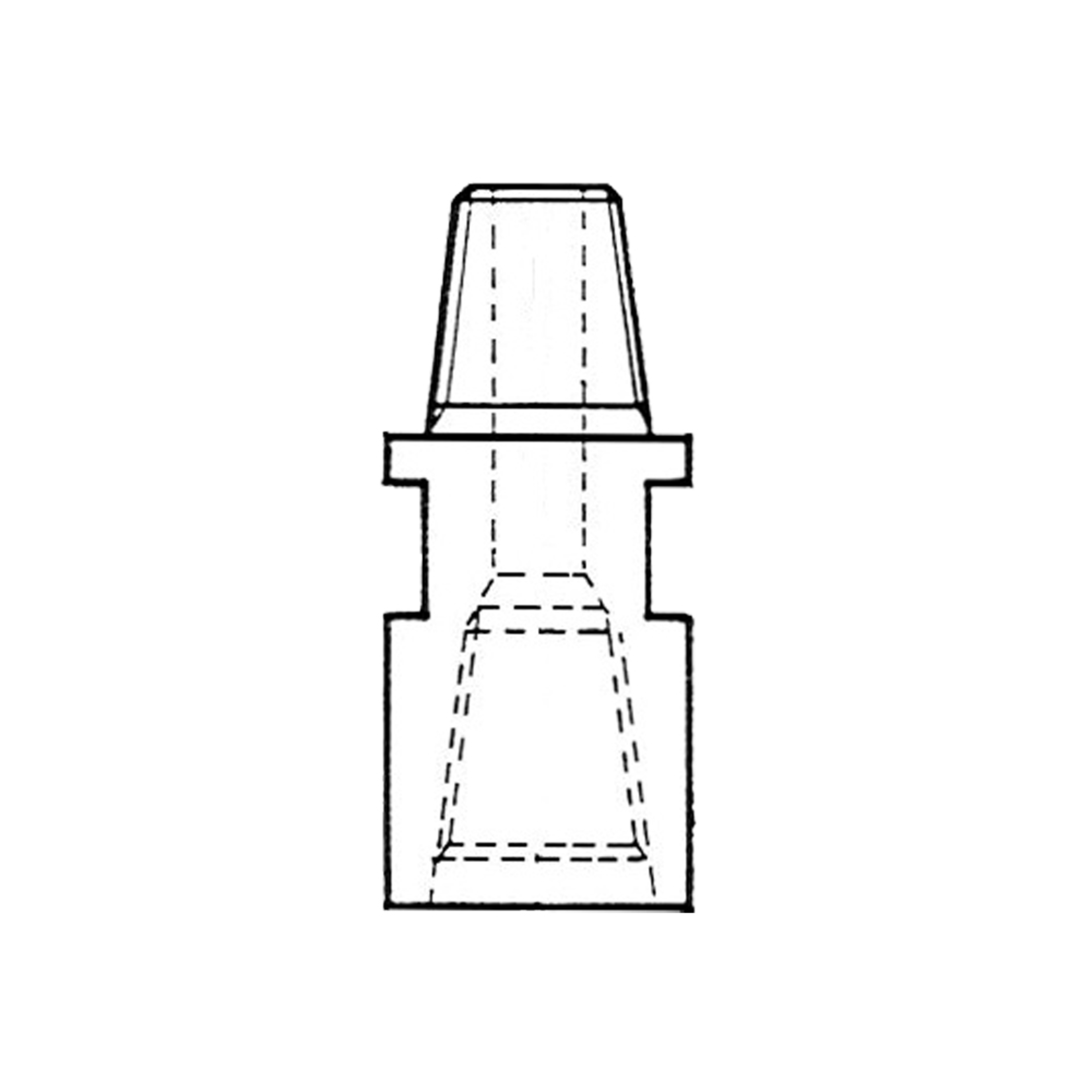 Overgang, RD70-4 Pin x 2 3/8" Box, Ø 89 x 145 mm