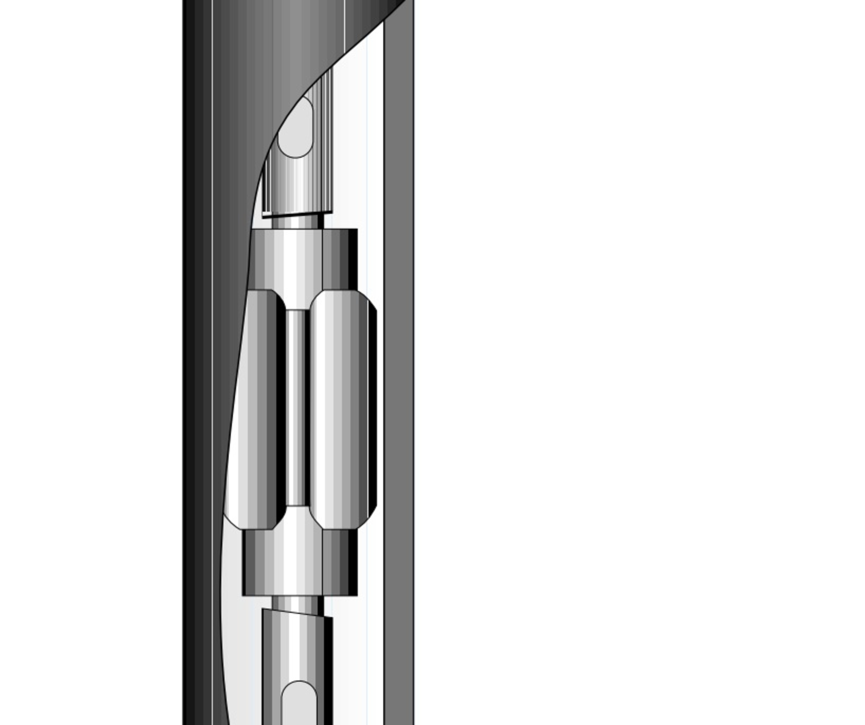 Vingestyring for ODEX-76, R38, Ø 76 x 180 mm