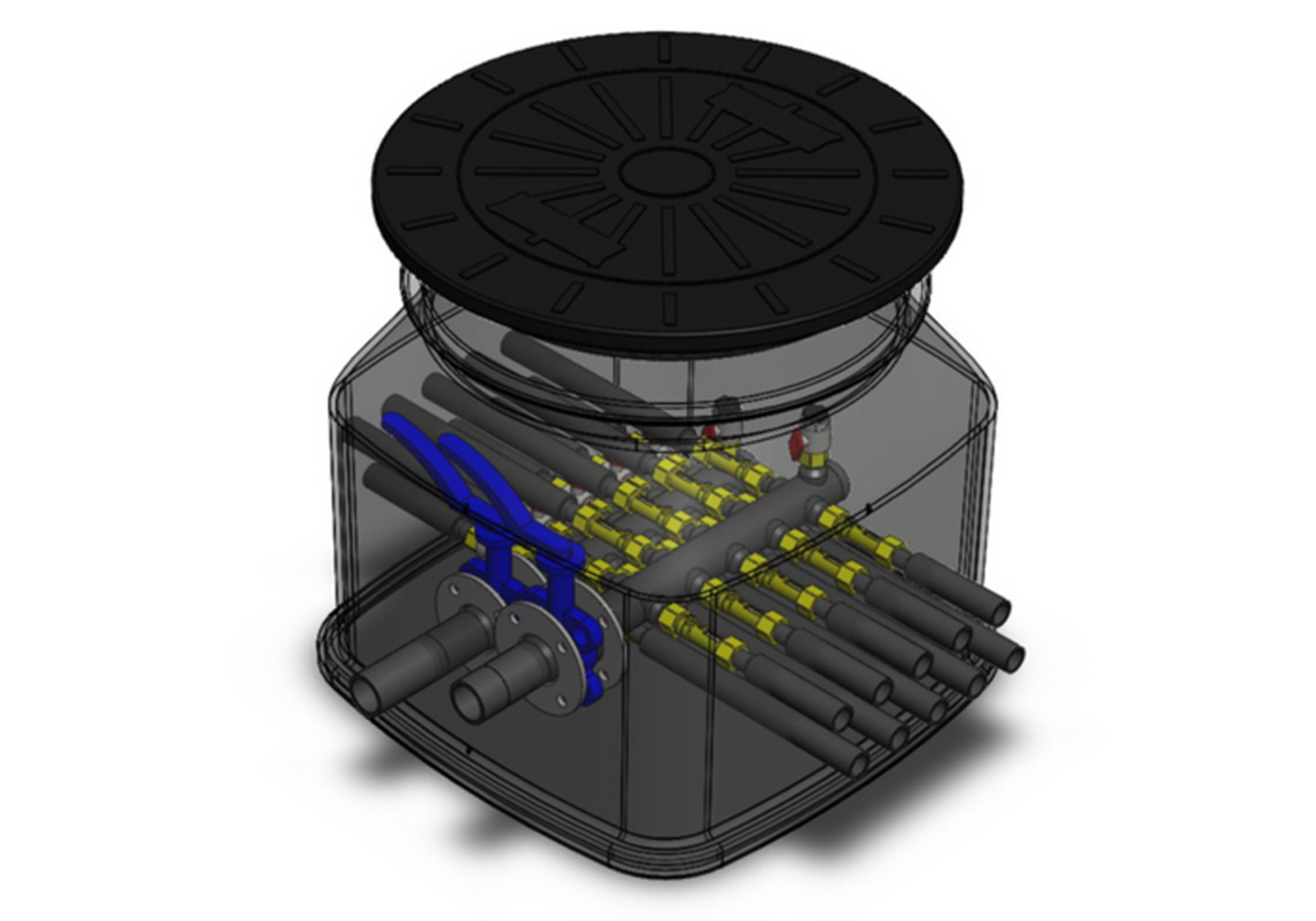 Samlekum for energibrønn, 5 uttak DN800 / 800