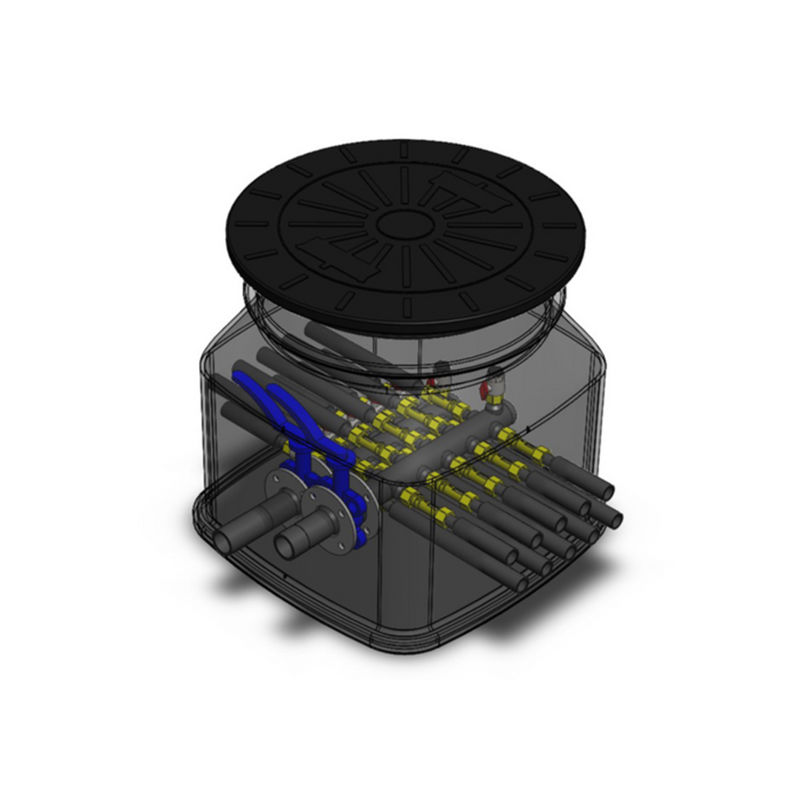 Samlekum for energibrønn, 8 uttak DN800 / 800