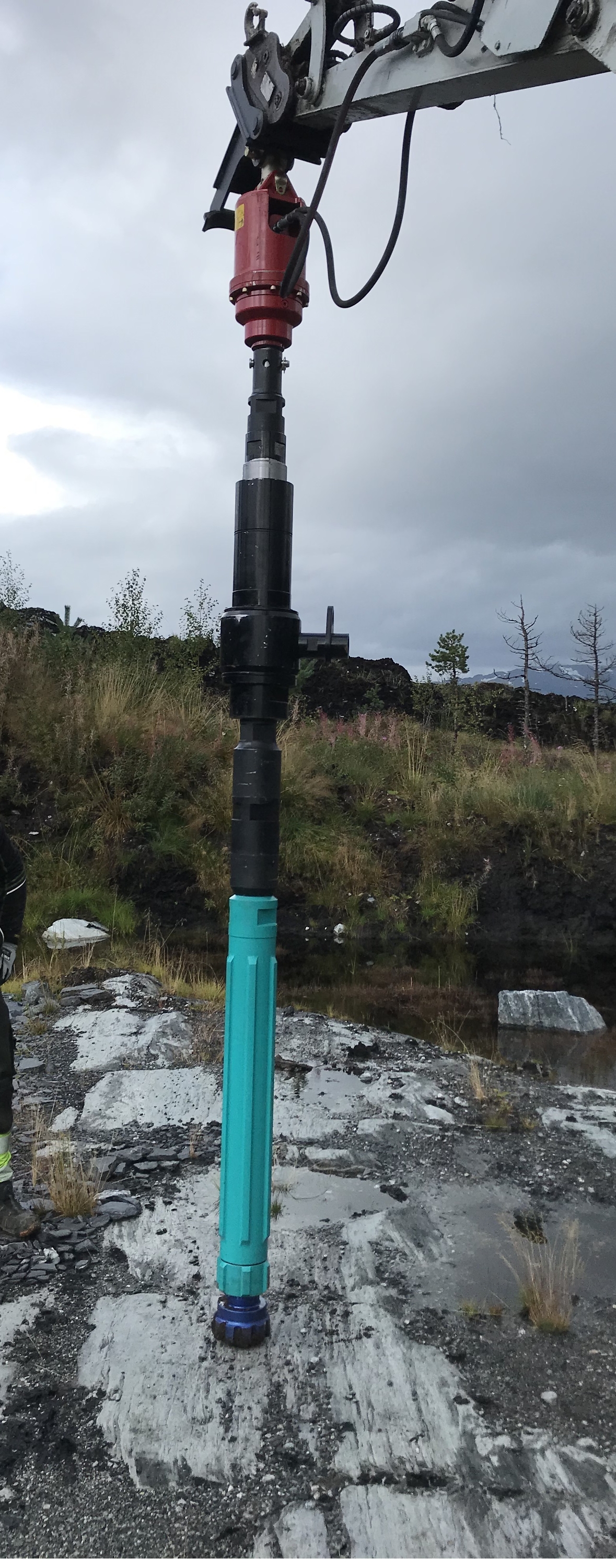 Overgang, 3 1/2" Box / 65 mm rund m/ splint