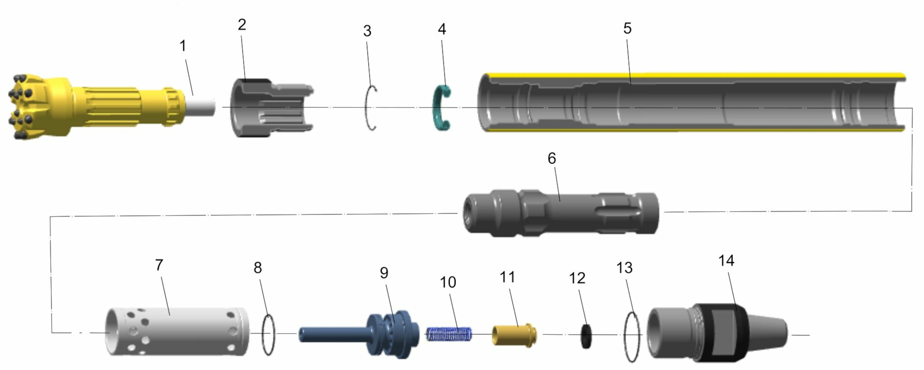 COP W4 2.0 Low Flow senkeborhammer, 4&quot;, 12-spline