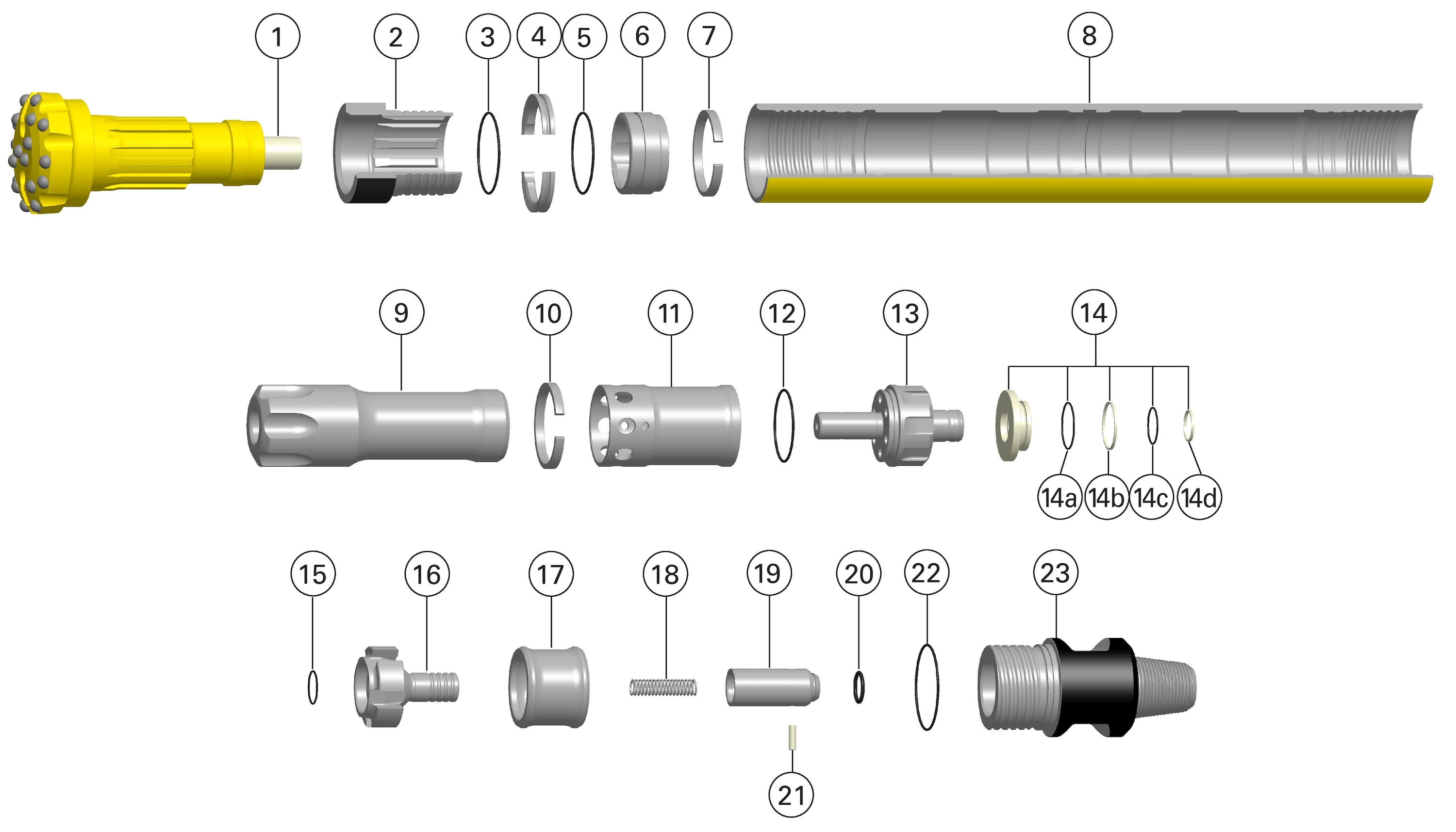 QL60 senkeborhammer, 6&quot;, 12-spline