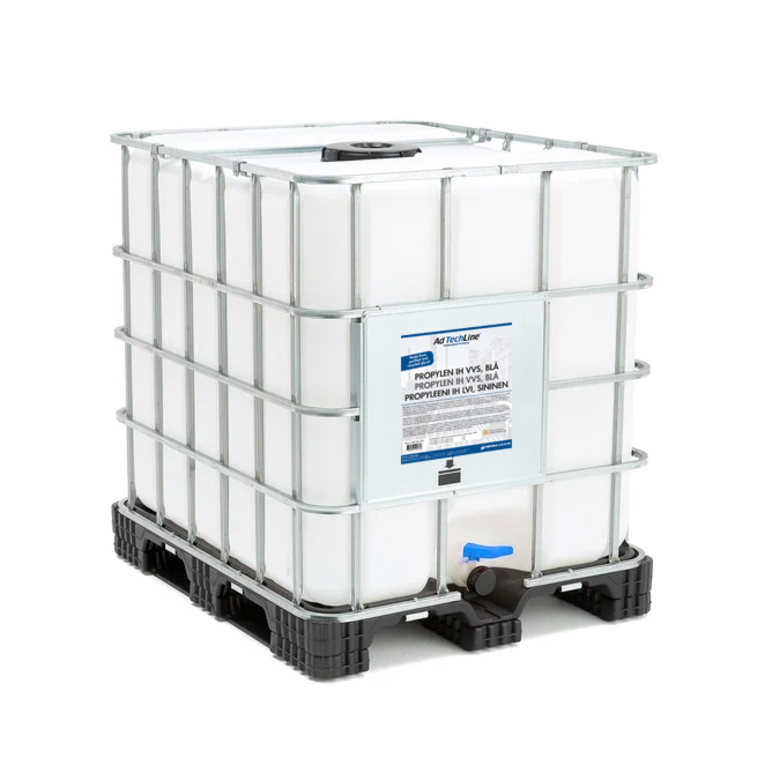 Propylenglykol IH VVS Blå, inhibitert, 1000 liter IBC-container