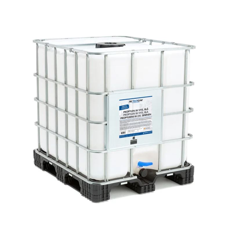 Propylenglykol IH VVS Bl&#229;, inhibitert, 1000 liter IBC-container
