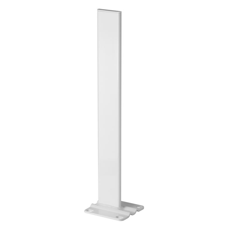 Gulvkonsoll 450 mm, utenp&#229;liggende brakettr&#248;r 60 x 10 mm,&#160;hvit