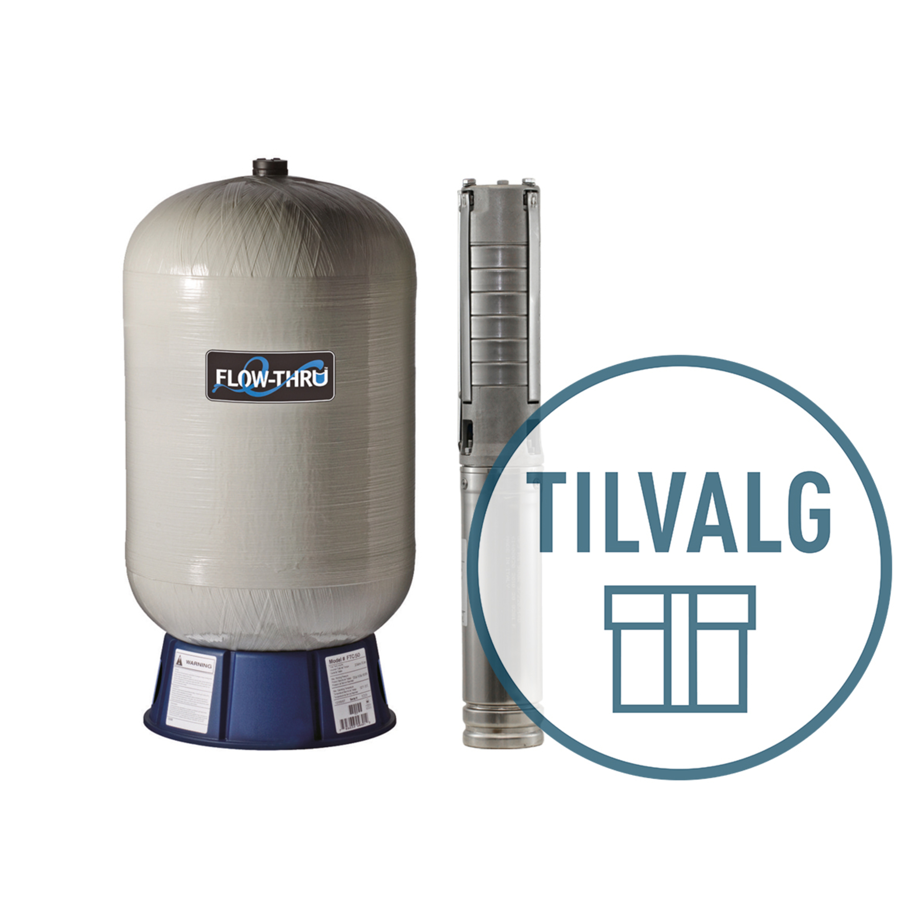 Tilvalgspakke for 3" senkepumpe, for monteringsdybde inntil 70 m