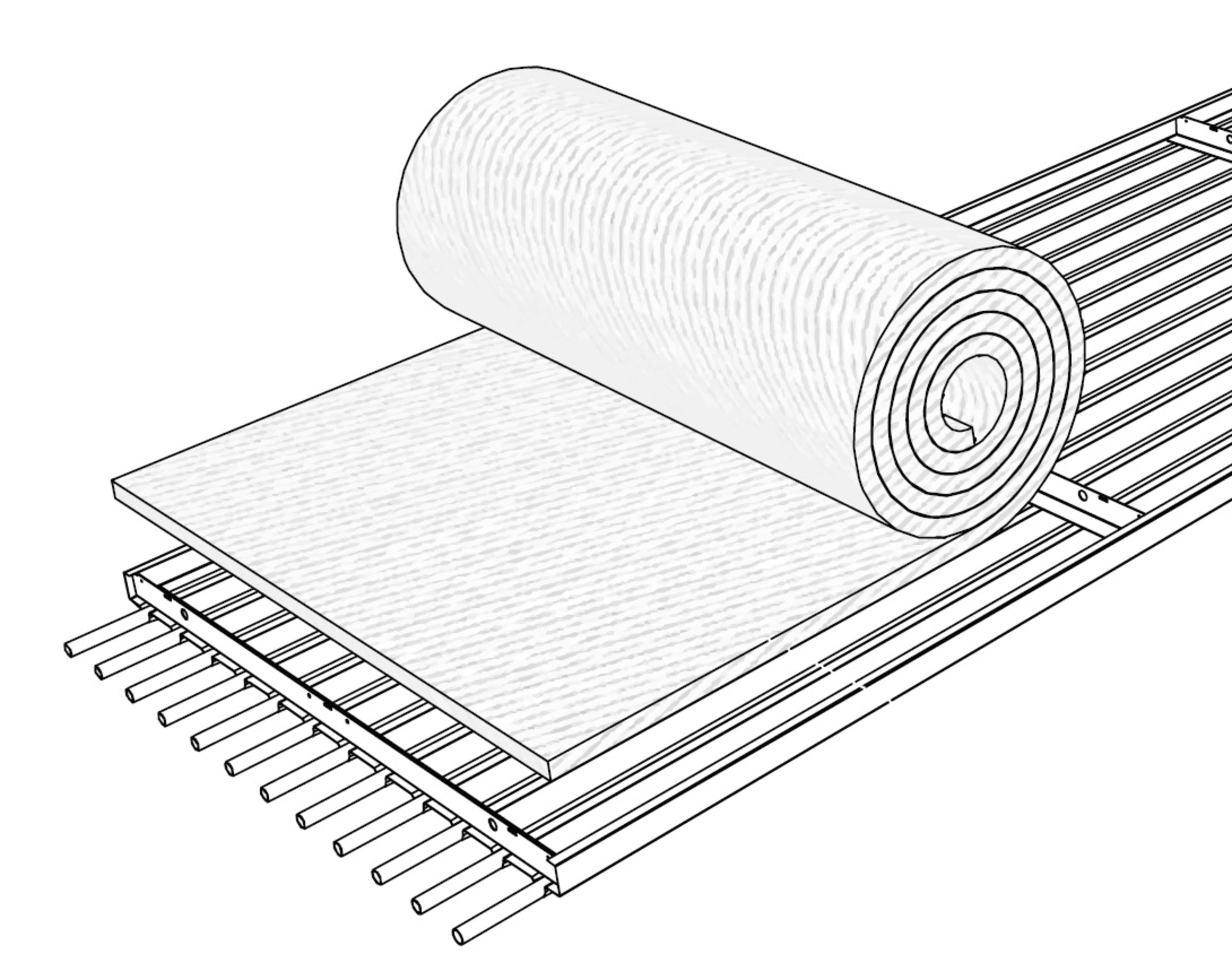 Isolasjon 30 mm for varmestrips, modell 030, pr. meter, leveres separat på rull