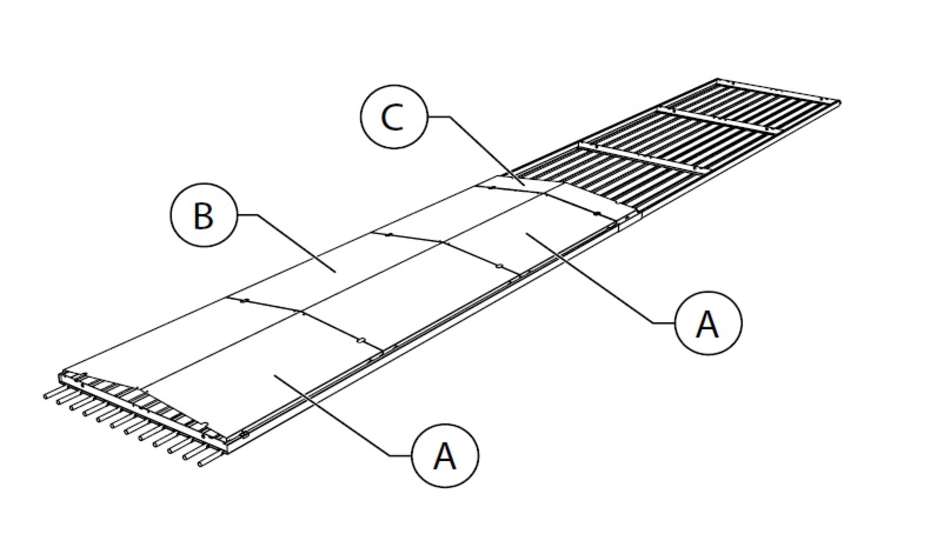 Skjøtedeksel for ballavviser til varmestrips DS-ST18 3/4-030 og ST28 2-030