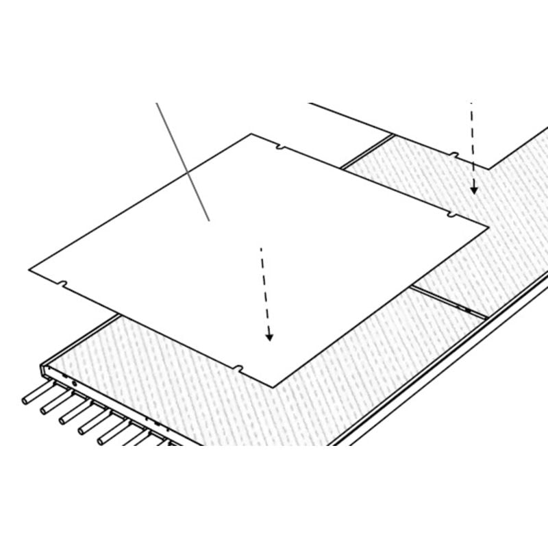 Oversidepanel for varmestrips for varmestrips DS-ST18 3/4-030 og ST28 2-030, 1 meter