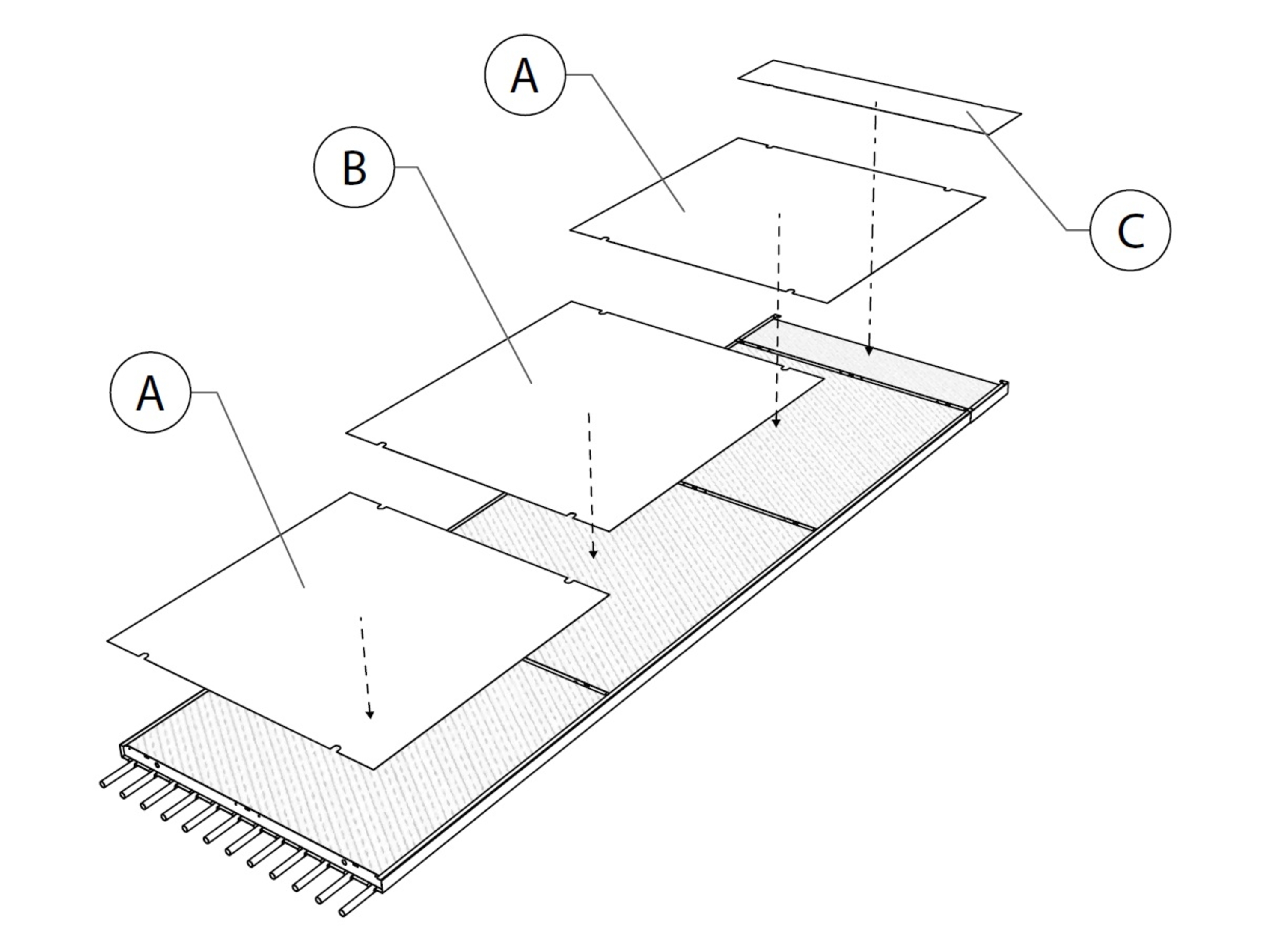 Oversidepanel for varmestrips for varmestrips DS-ST18 3/4-030 og ST28 2-030, 1 meter