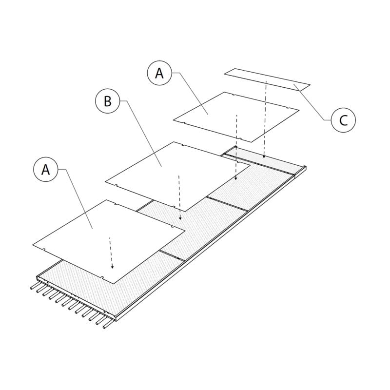 Skjøtedeksel for oversidepanel til varmestrips DS-ST18 3/4-030 og ST28 2-030