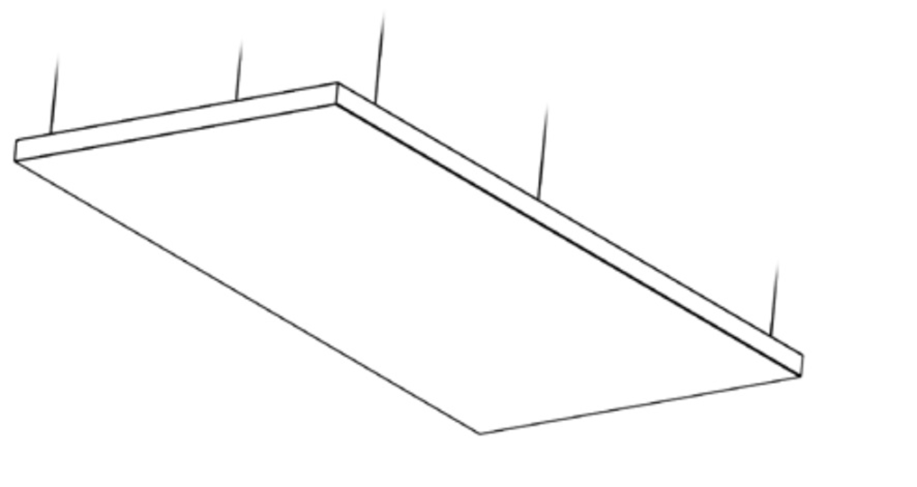 Inaktivt estetisk panel type P for systemhimling, 595 mm