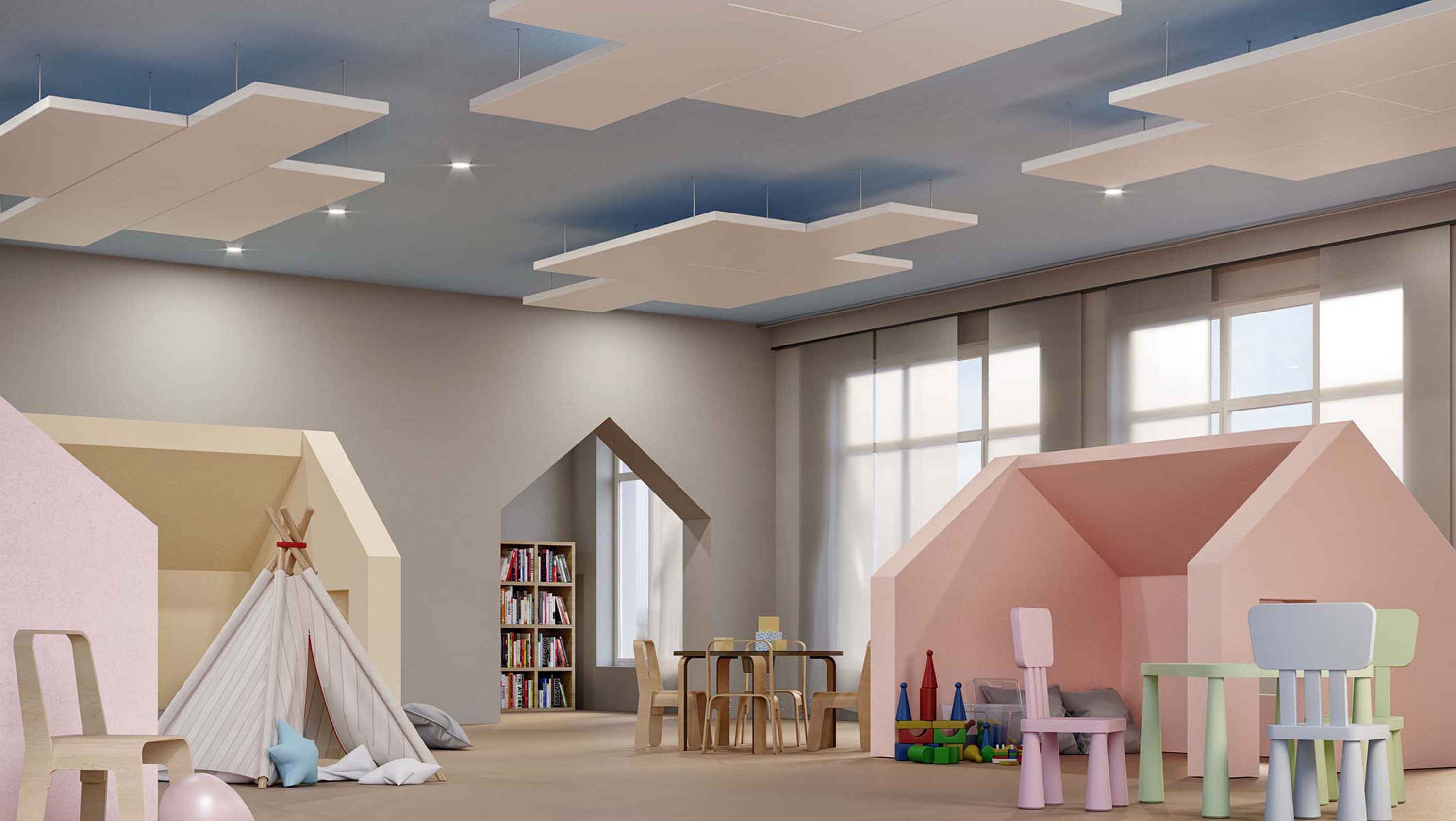 Inaktivt estetisk panel type P for systemhimling, 595 mm