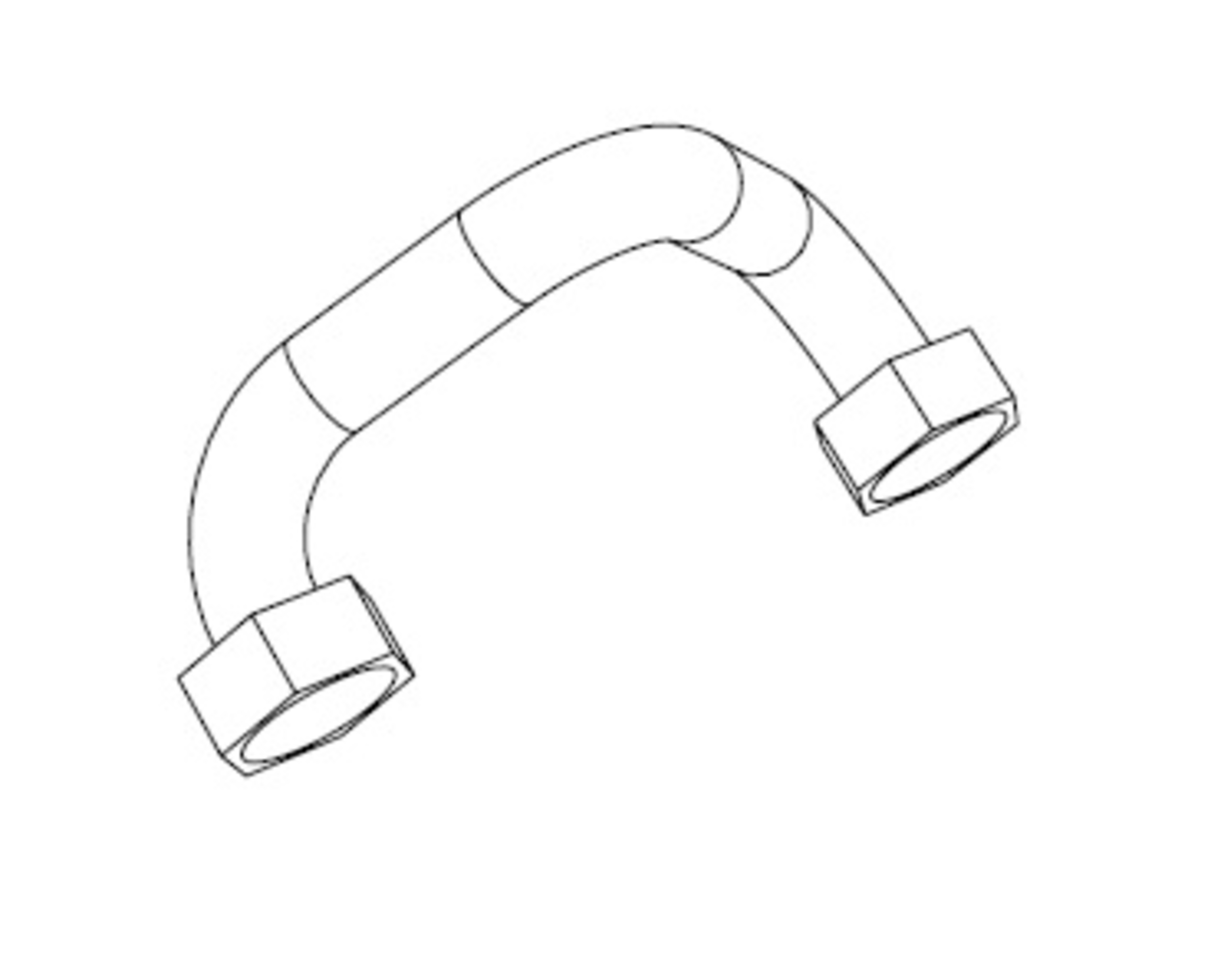 Endekobling i kobber for sammenkobling av Pulsar PS og WS i serie, 1/2" innv. gjenger