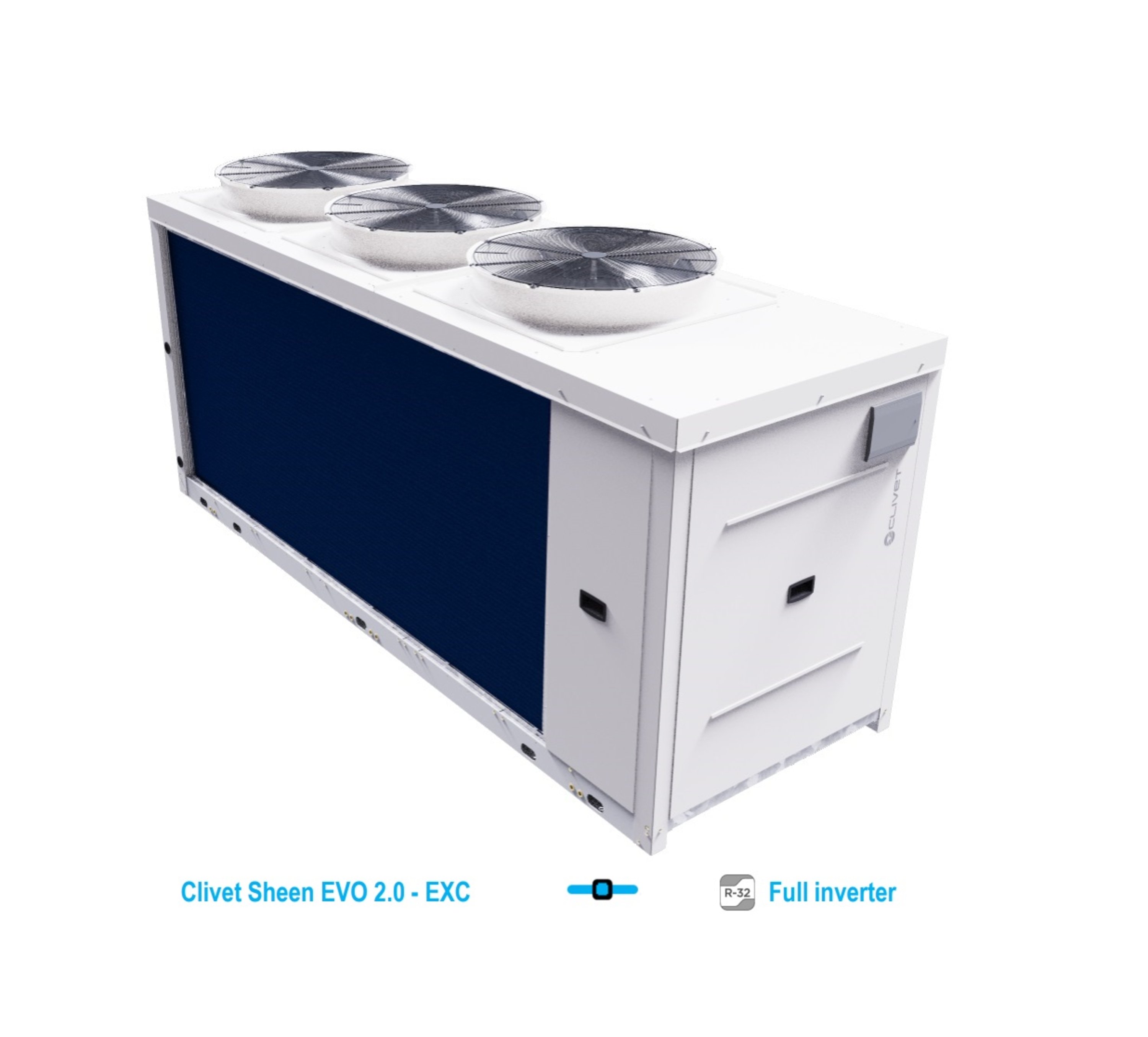 Excellence versjon, EXC, bedre effektfaktor og driftsområde, for Clivet WiSAN-YSE1 10.2