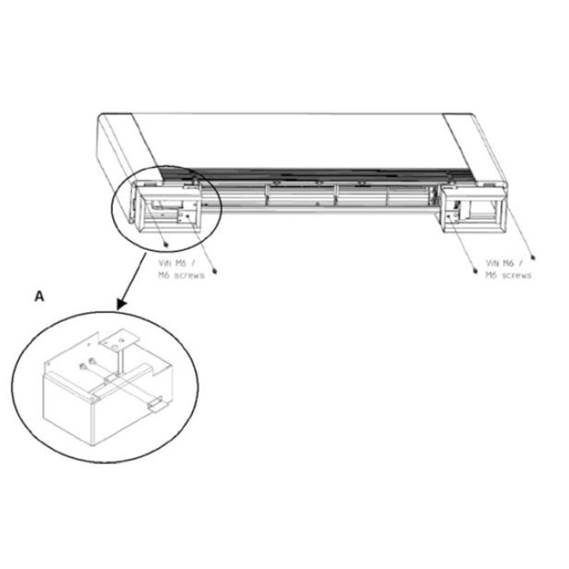 FXPPX festebrakett, for ELFORoom2, sett for gulvmontasje