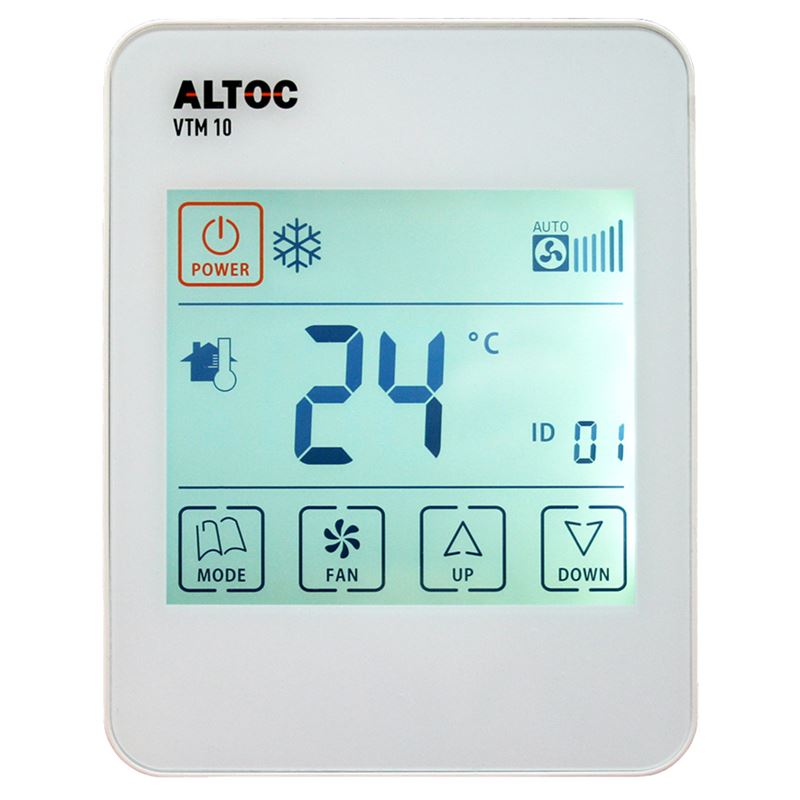 ALTOC VTM 10 styrepanel med LCD ber&#248;ringsskjerm og Modbus RS485