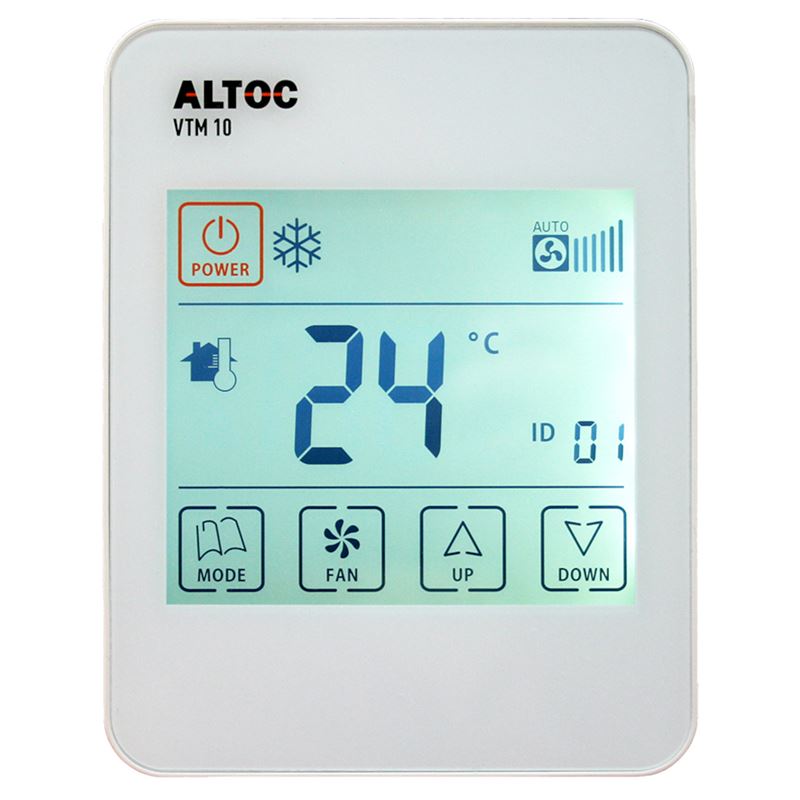 ALTOC VTM 10 styrepanel med LCD ber&#248;ringsskjerm og Modbus RS485