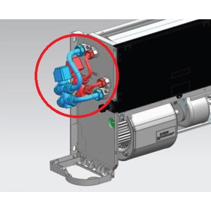 3V2X 3-veisventil for Clivet Aura, for Aura 1-10, venstre side