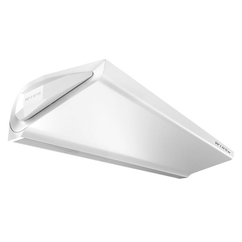 Wing W100 hvit luftport med EC-vifte og vannbatteri, 1000 mm