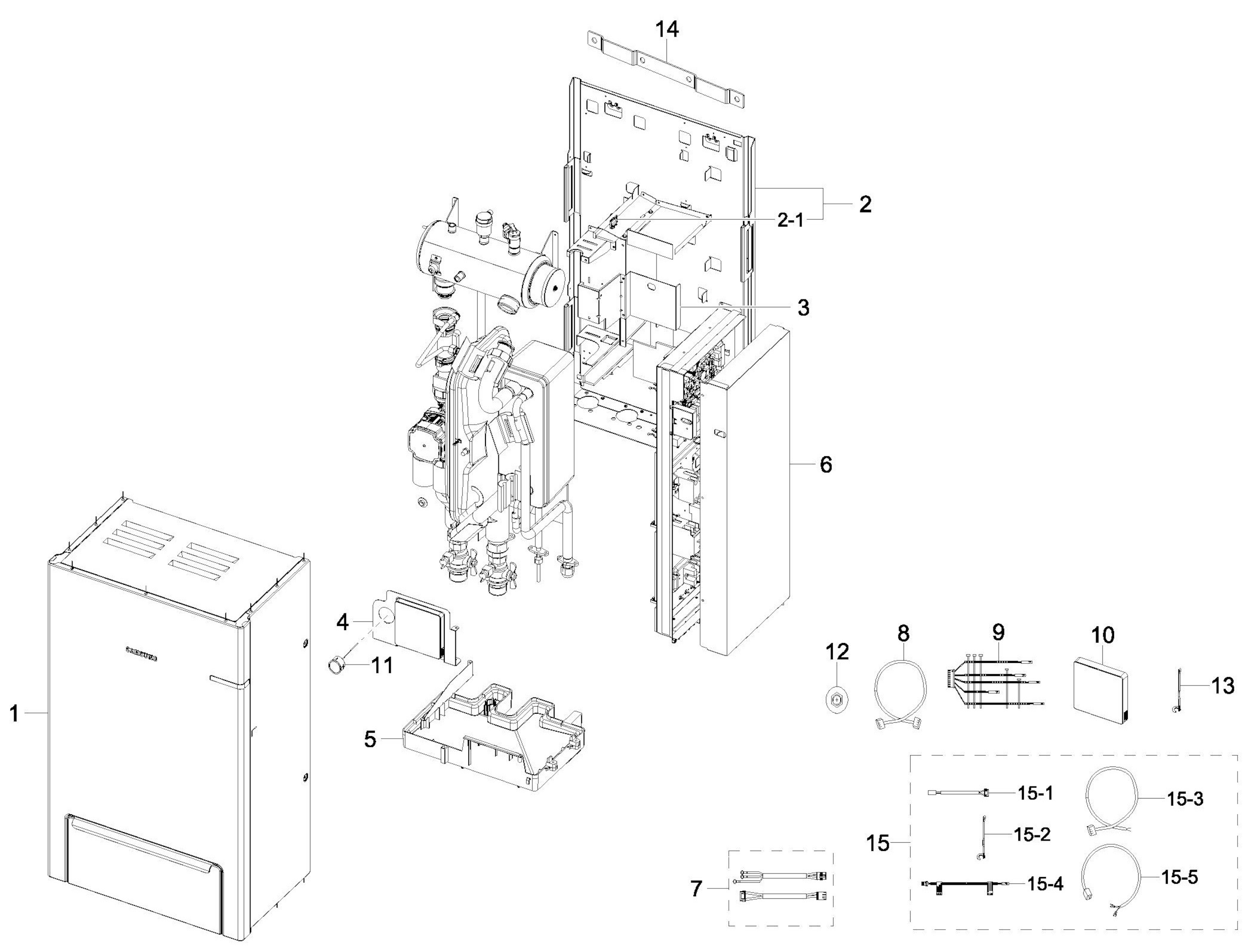 EHS splitt hydrounit, 1~ 230 V