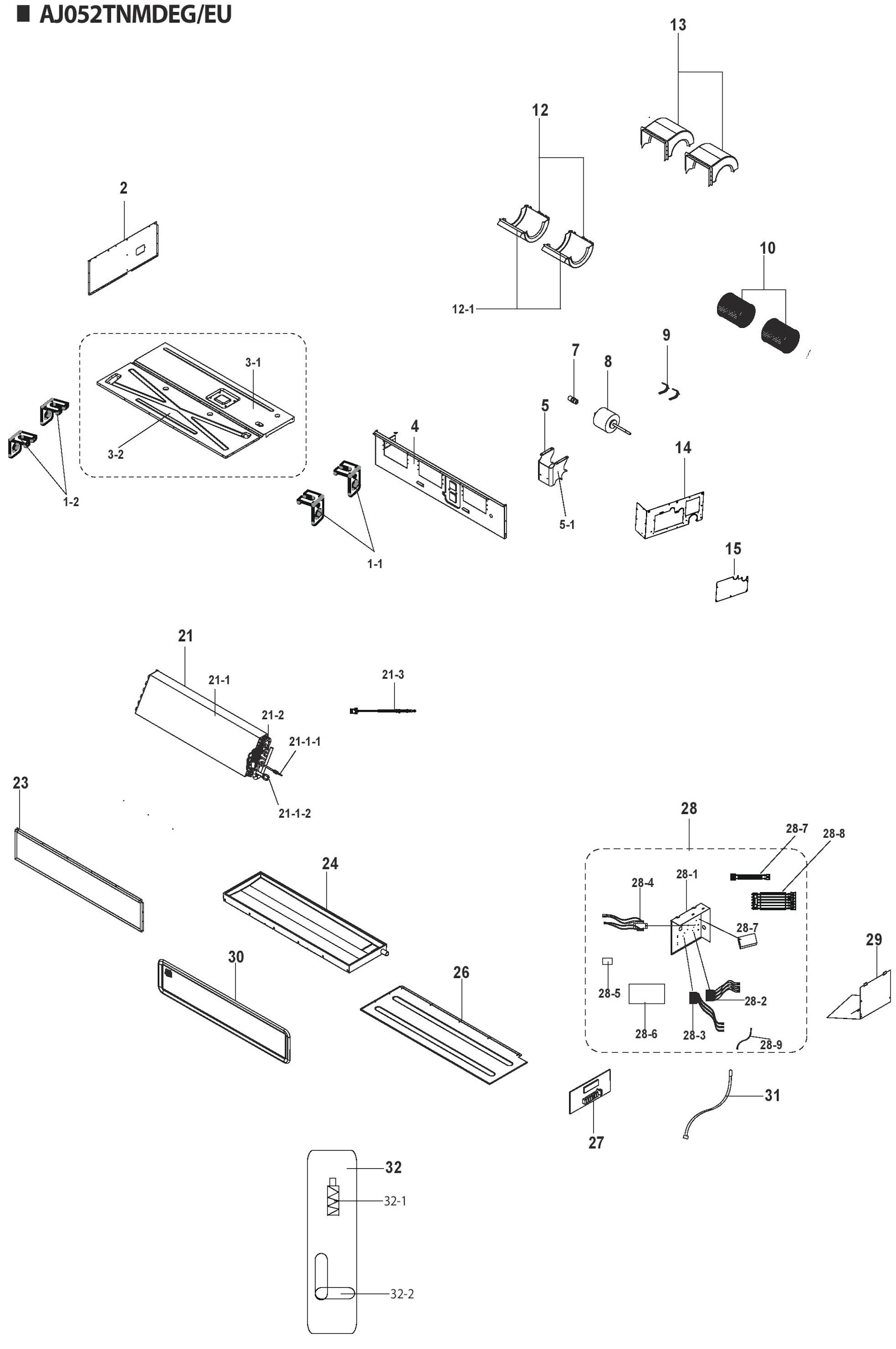 Multisplitt MSP Duct kanalmodell, innedel